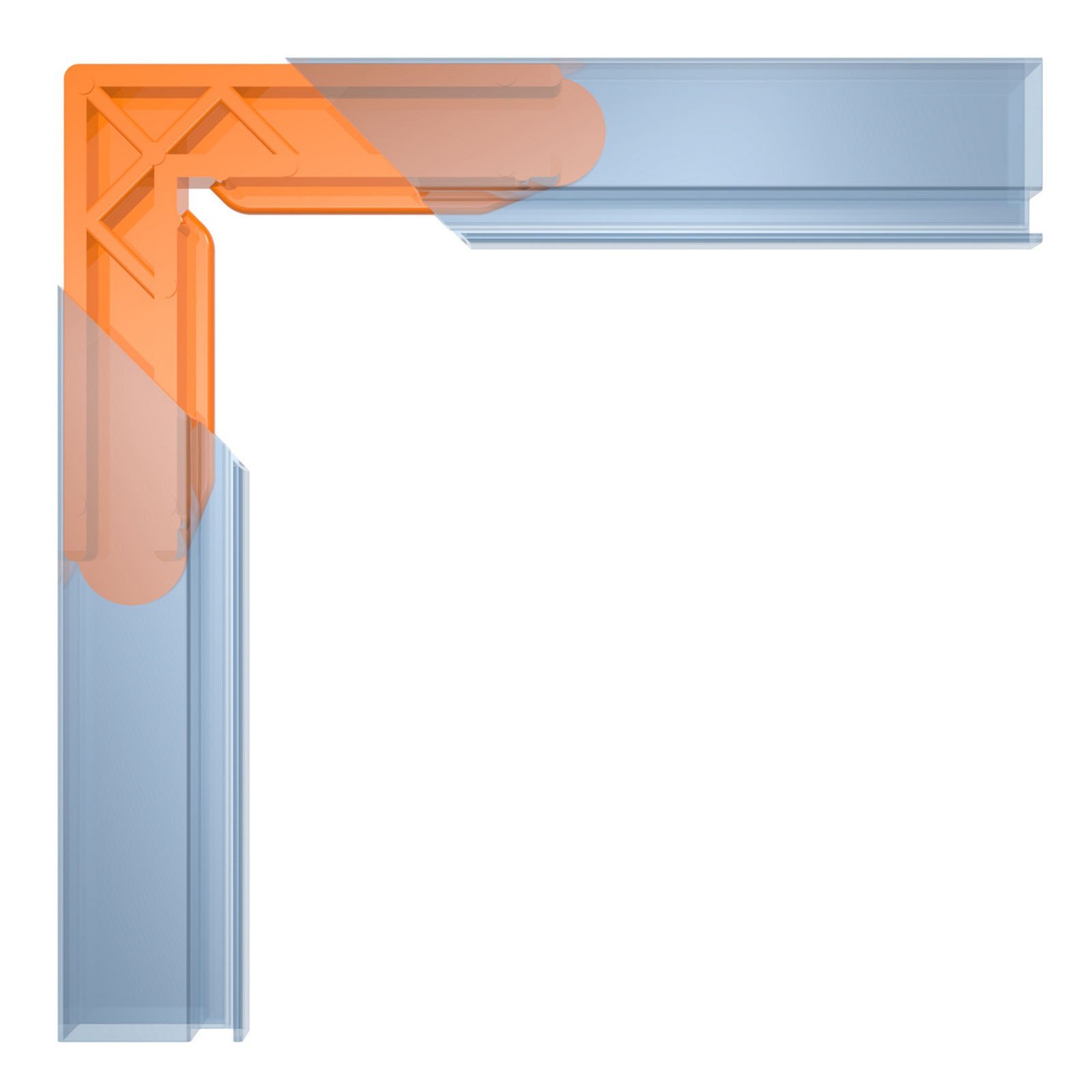 11x25mm Rolltrak Flyscreen Corner Stake (1 pack of 50) Black Plastic 5