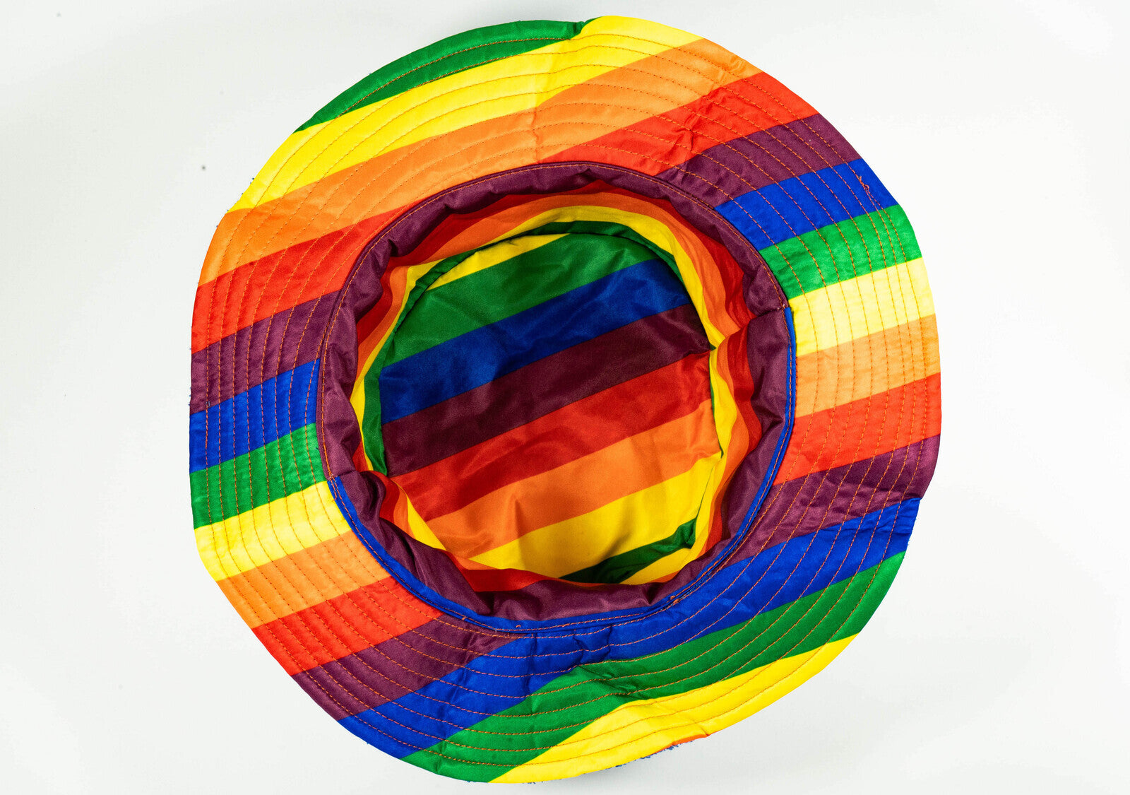 Rainbow Terry Towelling Bucket Hat Gay Lesbian Mardi Gras Party Cap LGBT - Reversible - Small (54cm) 8