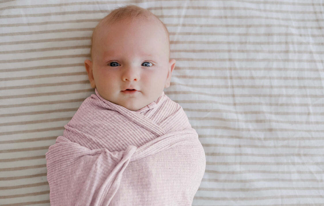 Ponchik Babies + Kids - Ribbed Swaddle Jersey Wrap - Love 4