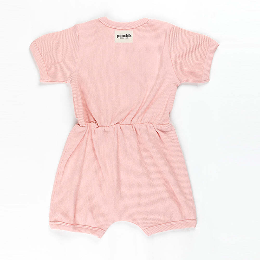 Ponchik Babies + Kids - Ribbed Cotton Romper - Lemonade - 3-6 months 3