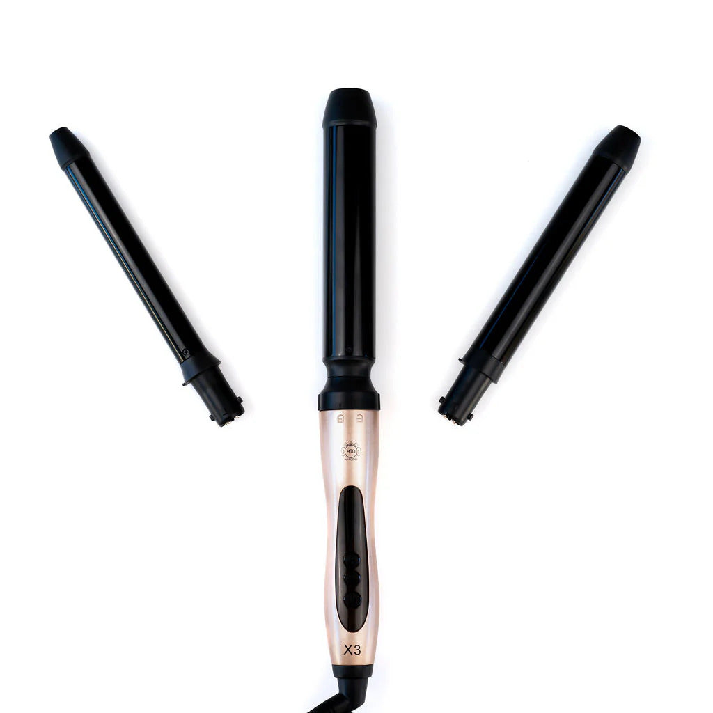 H2D X3 Professional Curling Wand Ceramic Curler Roller - Rose Gold 5
