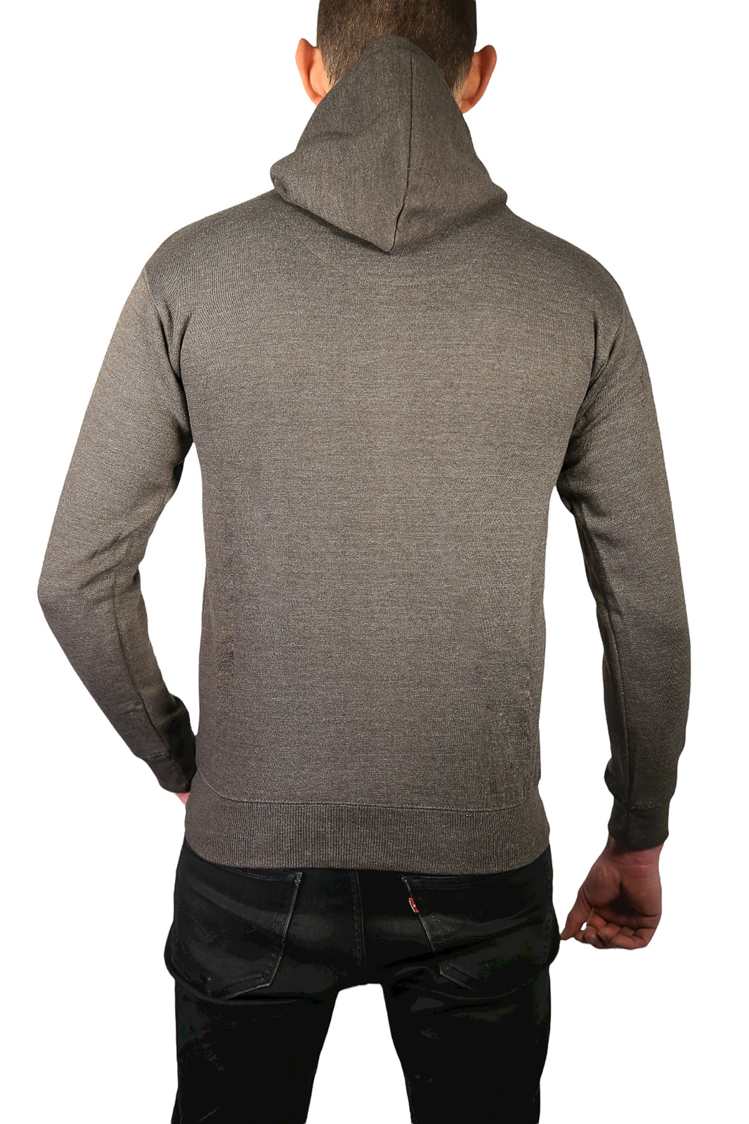 Adult Mens 100% Cotton Fleece Hoodie Jumper Pullover Sweater Warm Sweatshirt - Charcoal Grey - S 4