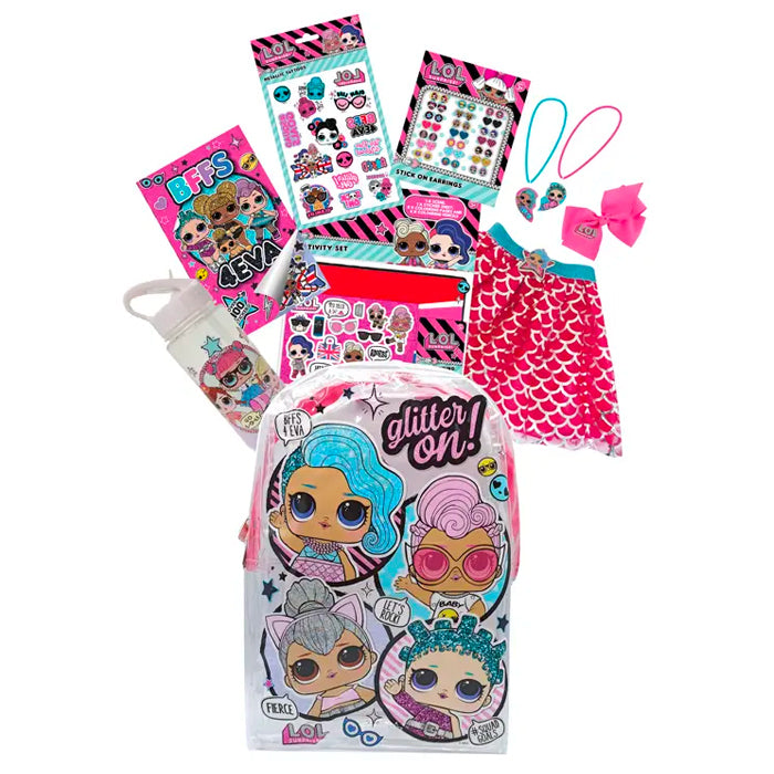 LOL Retail Showbag Backpack Necklace Skirt Earrings and More 10
