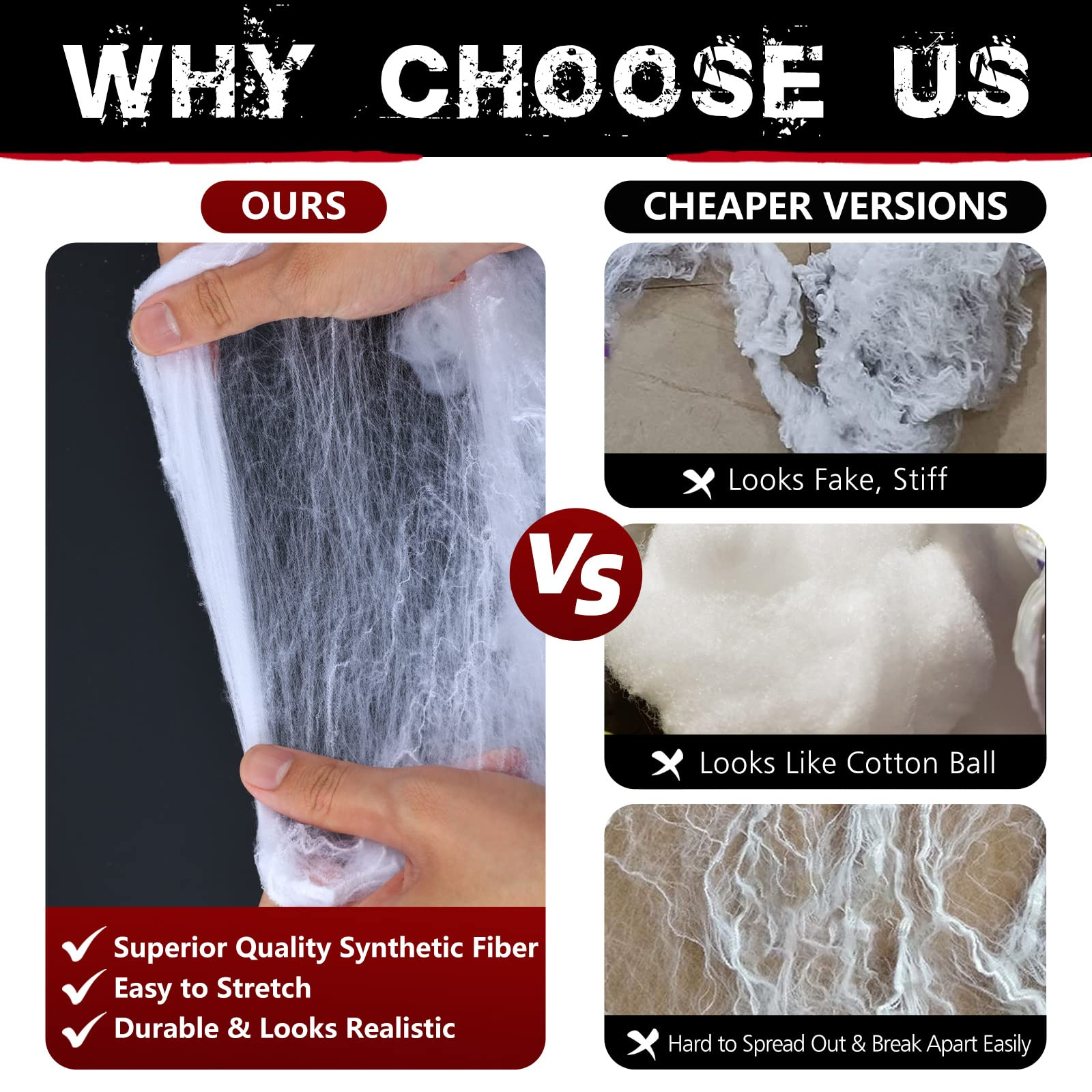 HALLOWEEN STRETCHABLE SPIDER WEB Spooky Decoration with Spiders Party Decor Ghost 9