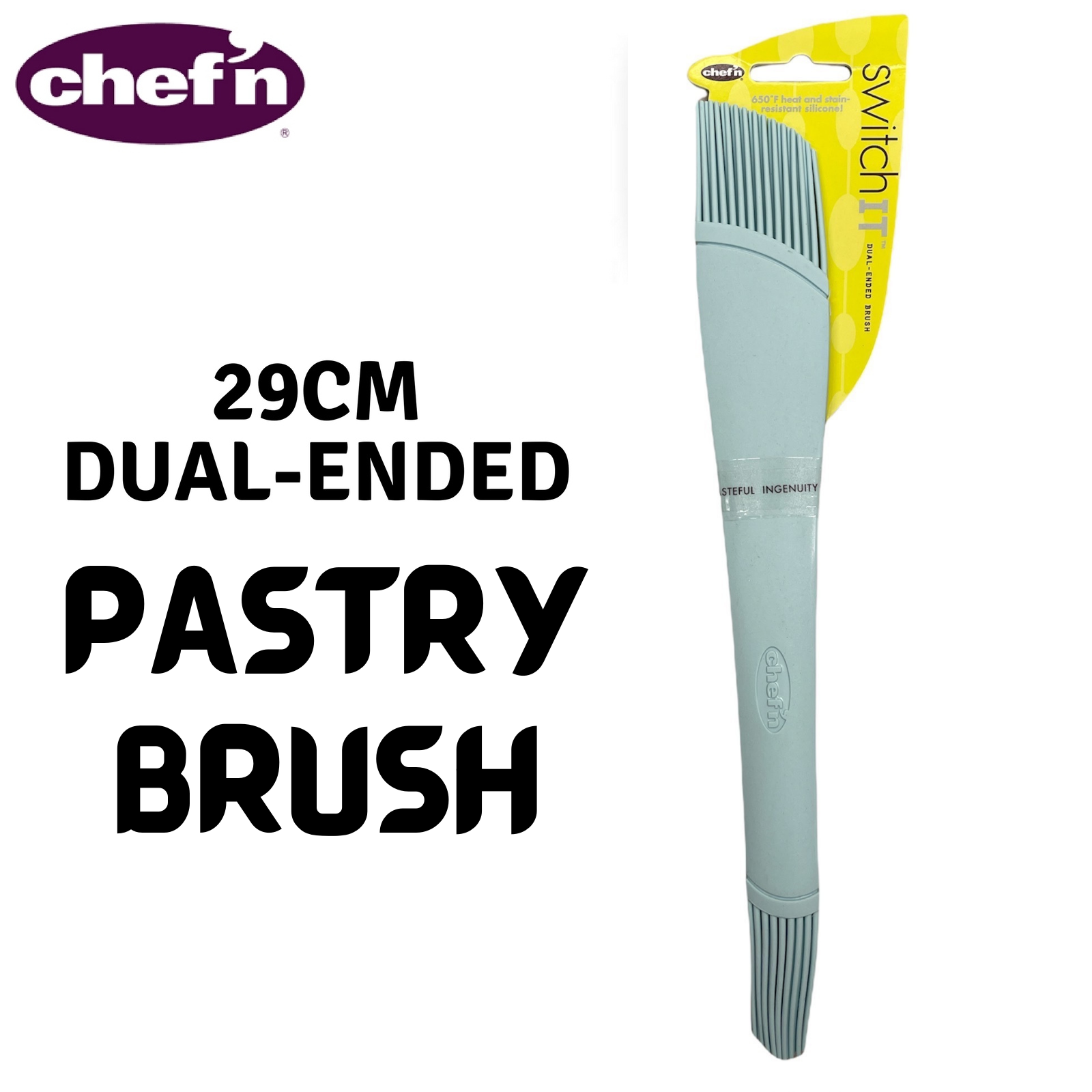 Chef'n Silicone Pastry Brush Butter Dual Ended Kitchen Bakeware - Sky Blue 3