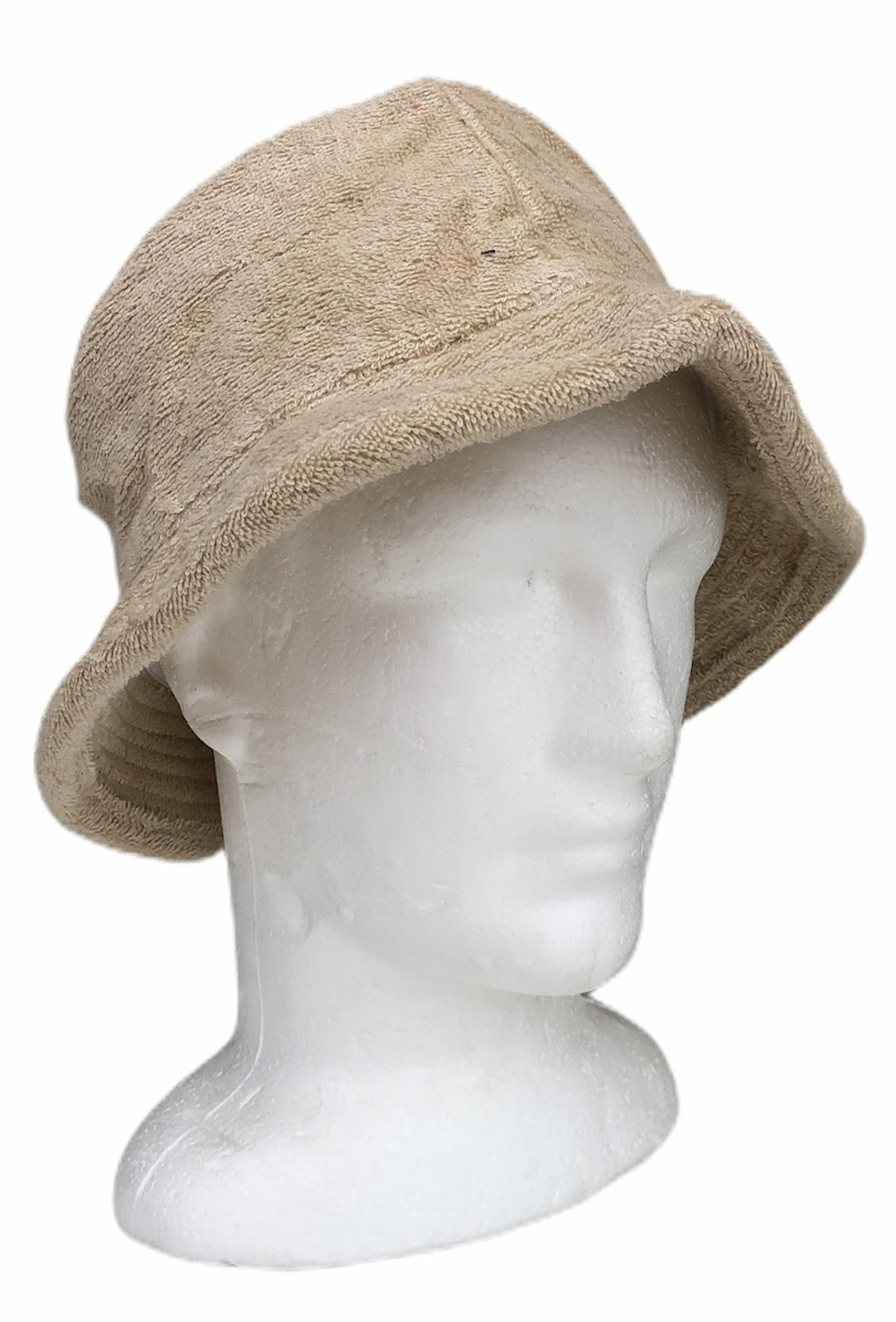 Stingy Brim Terry Towelling Bucket Hat Daggy Fishing Camping Lad Cap 100% COTTON - Beige - S/M 4