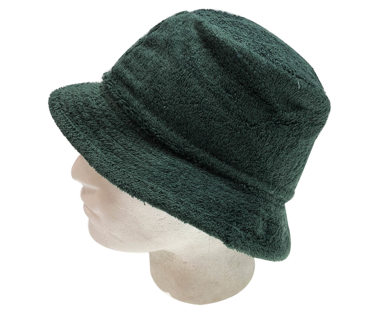 Stingy Brim Terry Towelling Bucket Hat Daggy Fishing Camping Lad Cap 100% COTTON - Bottle Green - S/M 5
