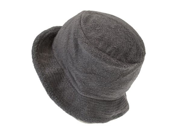 Stingy Brim Terry Towelling Bucket Hat Daggy Fishing Camping Lad Cap 100% COTTON - Grey - S/M 4