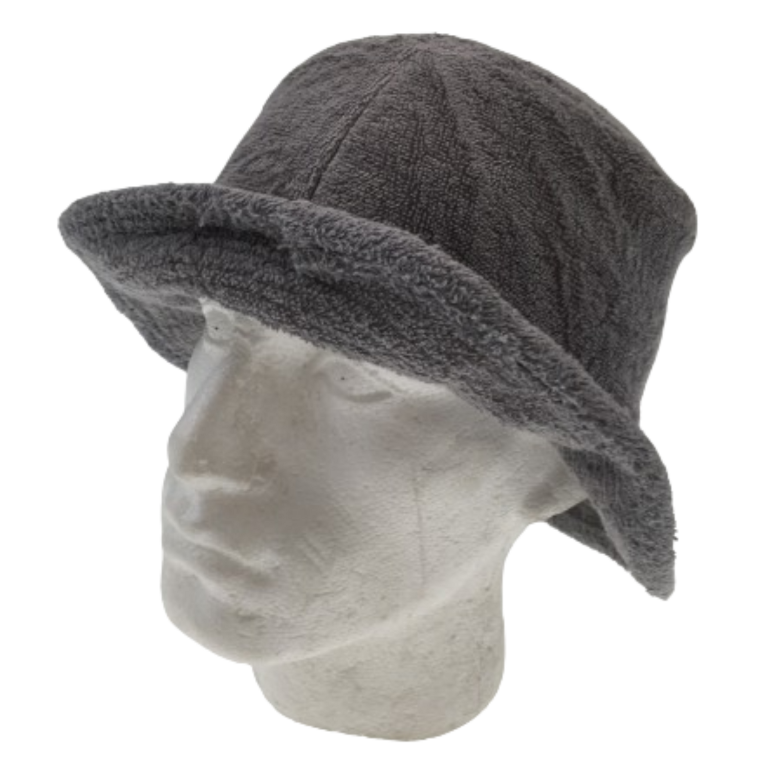 Stingy Brim Terry Towelling Bucket Hat Daggy Fishing Camping Lad Cap 100% COTTON - Grey - S/M 5
