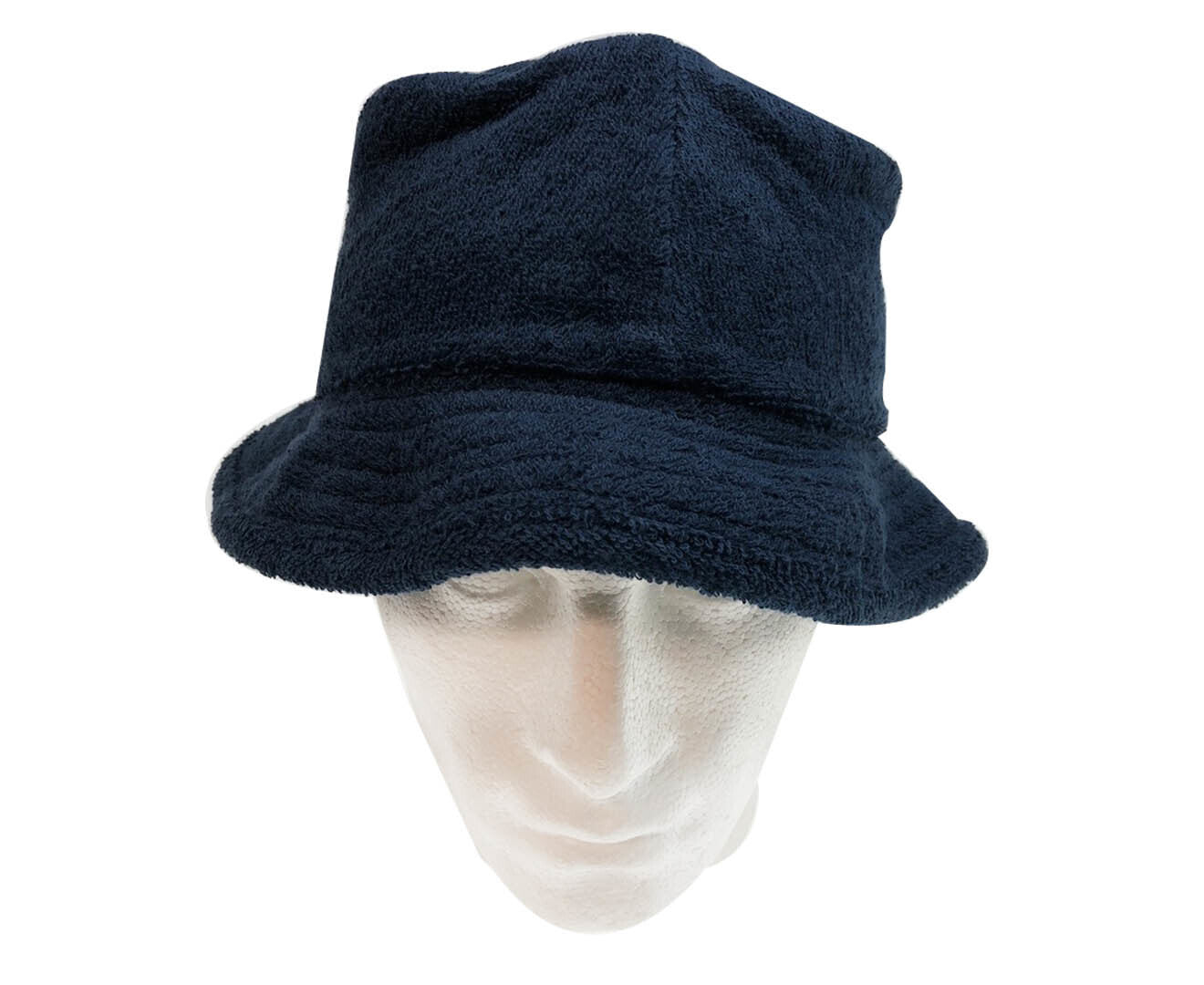 Stingy Brim Terry Towelling Bucket Hat Daggy Fishing Camping Lad Cap 100% COTTON - Navy Blue - S/M 3