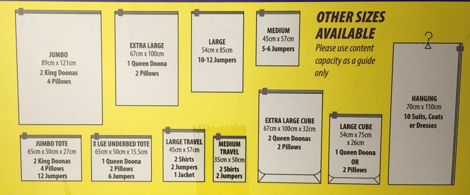 Space Vac Vacuum Storage Bag Seal Compressing Organizer Clothes - Travel 4 Pk 3