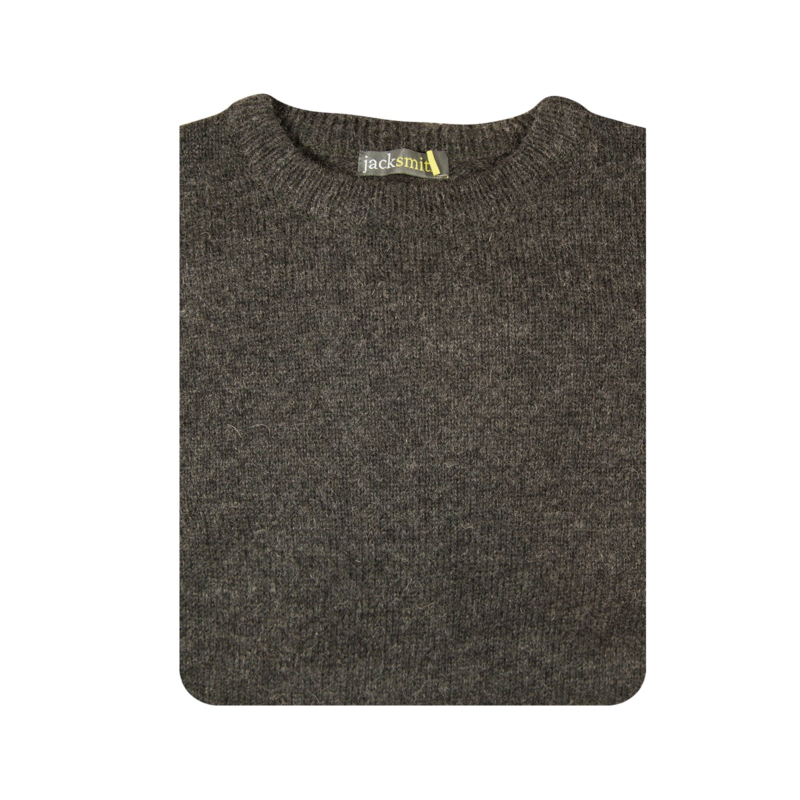 Mens 100% Shetland Ragg Wool Round Neck Knit Jumper Pullover Crew Sweater - Charcoal (29) - S 4