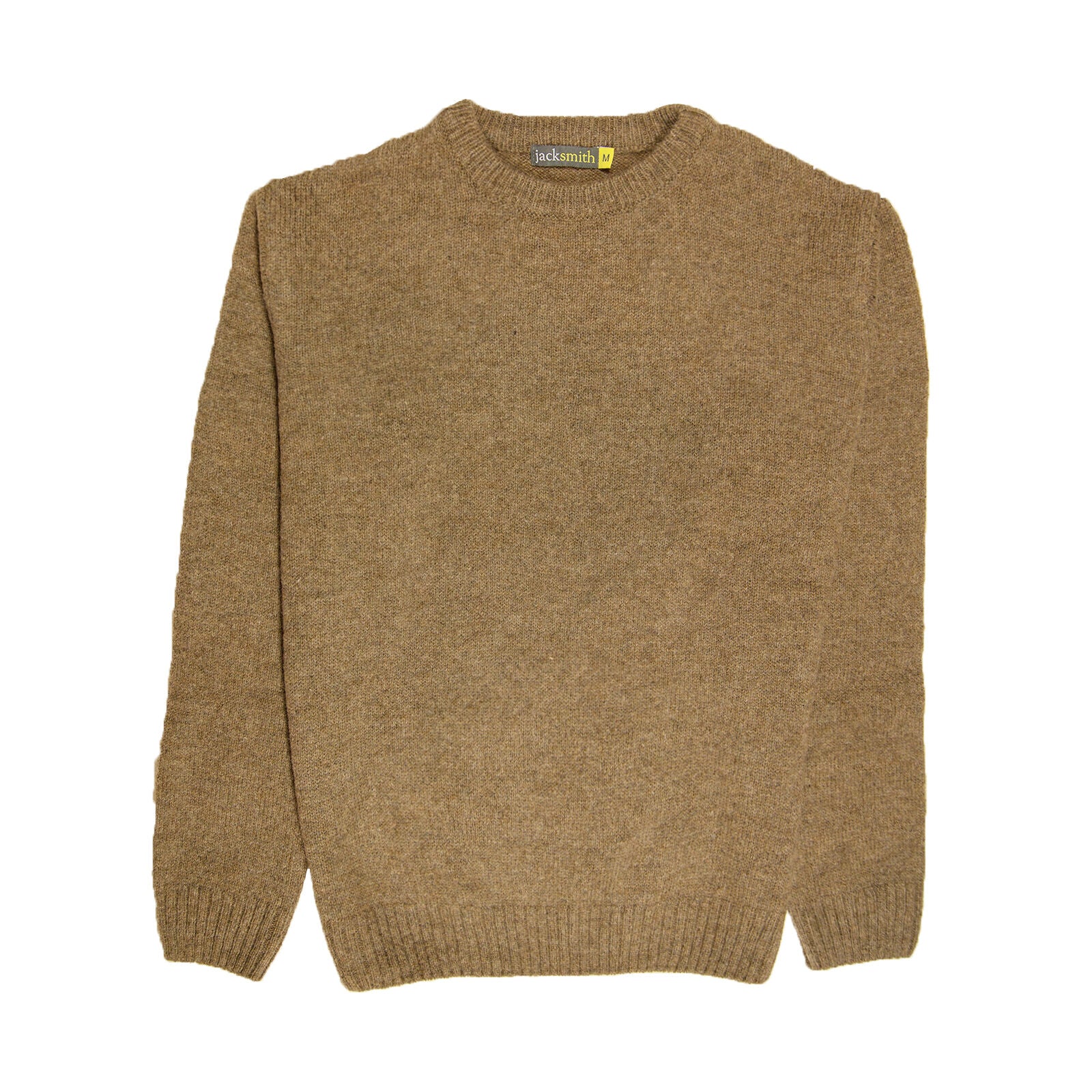 100% SHETLAND RAGG WOOL CREW Round Neck Knit JUMPER Pullover Mens Sweater Knitted - Nutmeg - 6XL 5