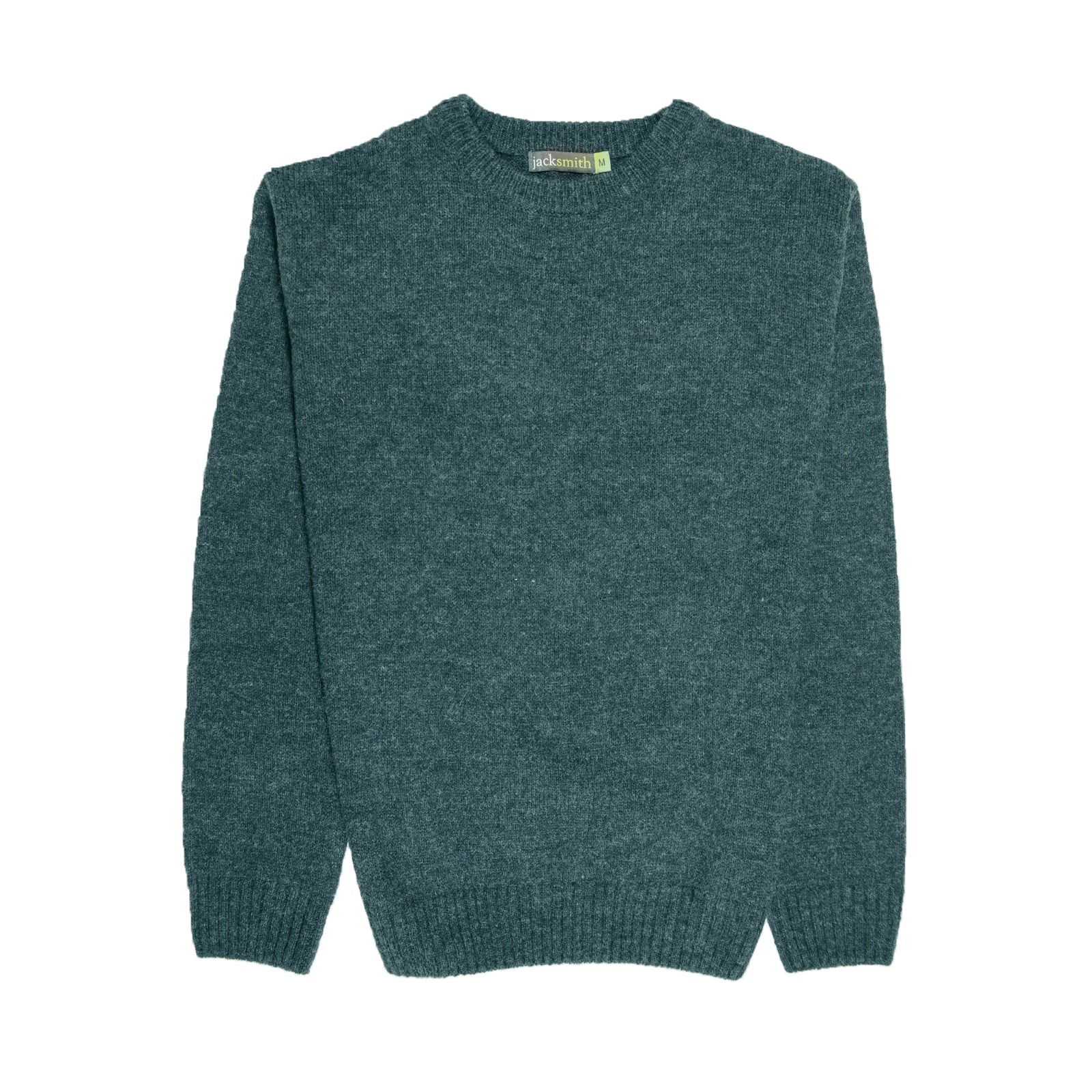 100% SHETLAND RAGG WOOL CREW Round Neck Knit JUMPER Pullover Mens Sweater Knitted - Sherwood - 3XL 6