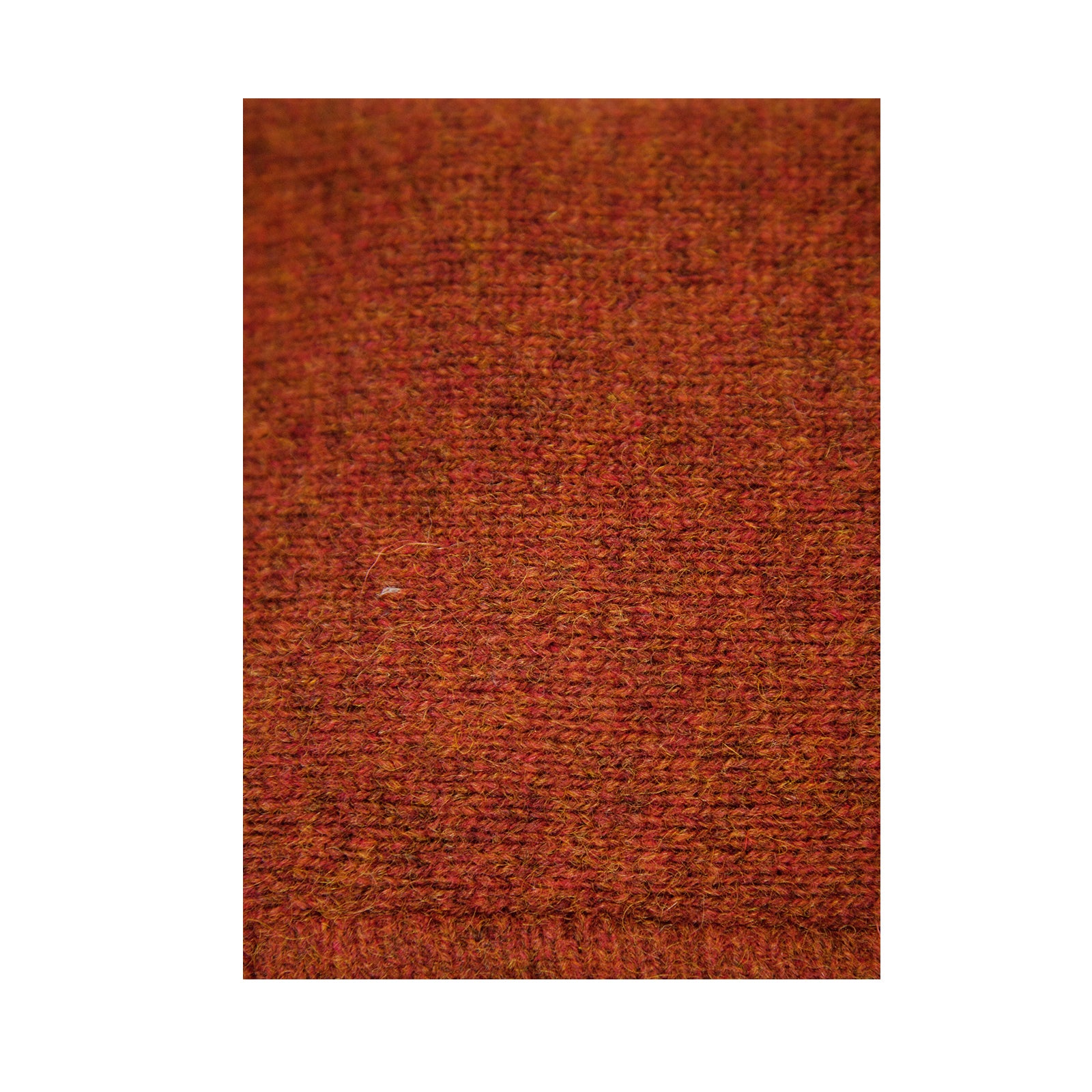 100% SHETLAND RAGG WOOL Zip Up Knit JUMPER Pullover Mens Sweater Knitted - Rust 5XL 6