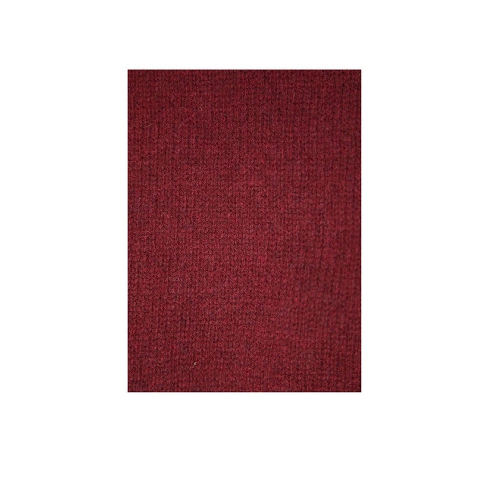 100% Shetland Ragg Wool V Neck Knit Jumper Pullover Mens Sweater Knitted - Burgundy - XXL 7