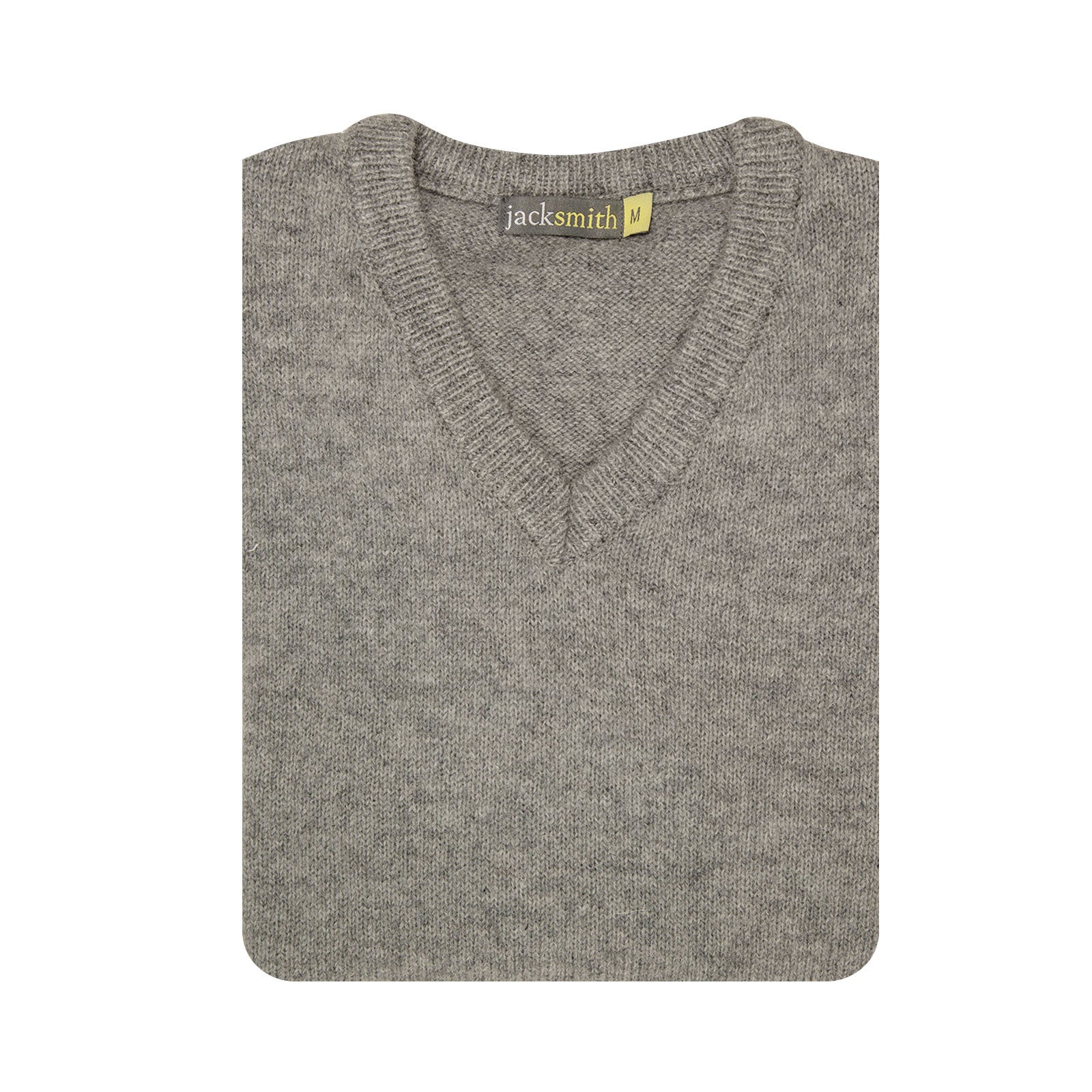 100% Shetland Ragg Wool V Neck Knit Jumper Pullover Mens Sweater Knitted - Grey - XL 5