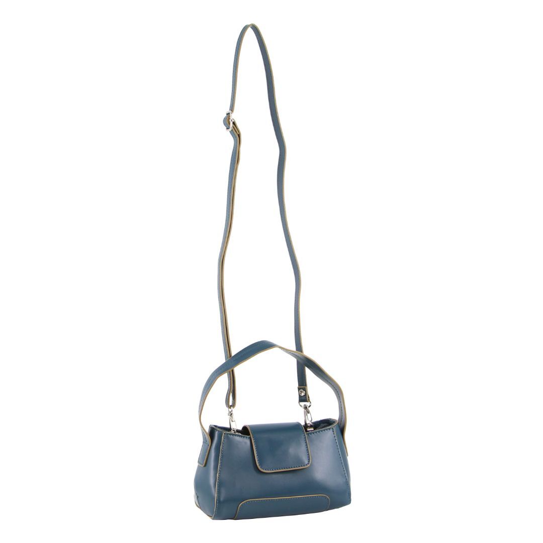 Milleni Mini Fashion Handbag Tote Bag in Teal 4