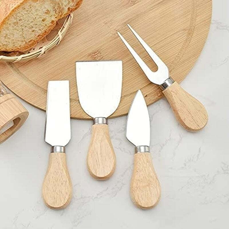 AVALON 4 PIECE WOOD HANDLE CHEESE KNIFE SET 11
