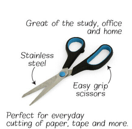 Stainless Steel Scissors Soft Handle Kitchen Craft Office School Sharp Kitchen 3