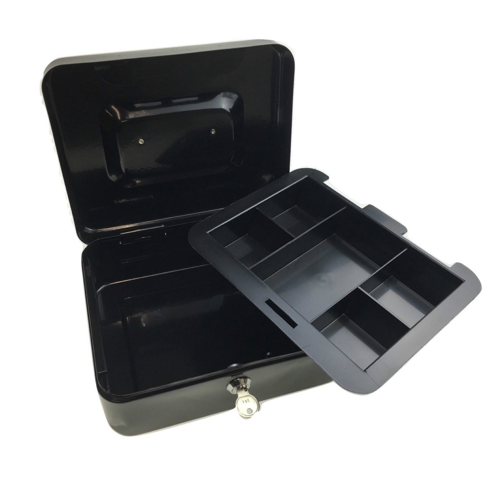 Lockable METAL CASH BOX Deposit Petty Cash Slot Money Safe Portable 2 Keys New 3