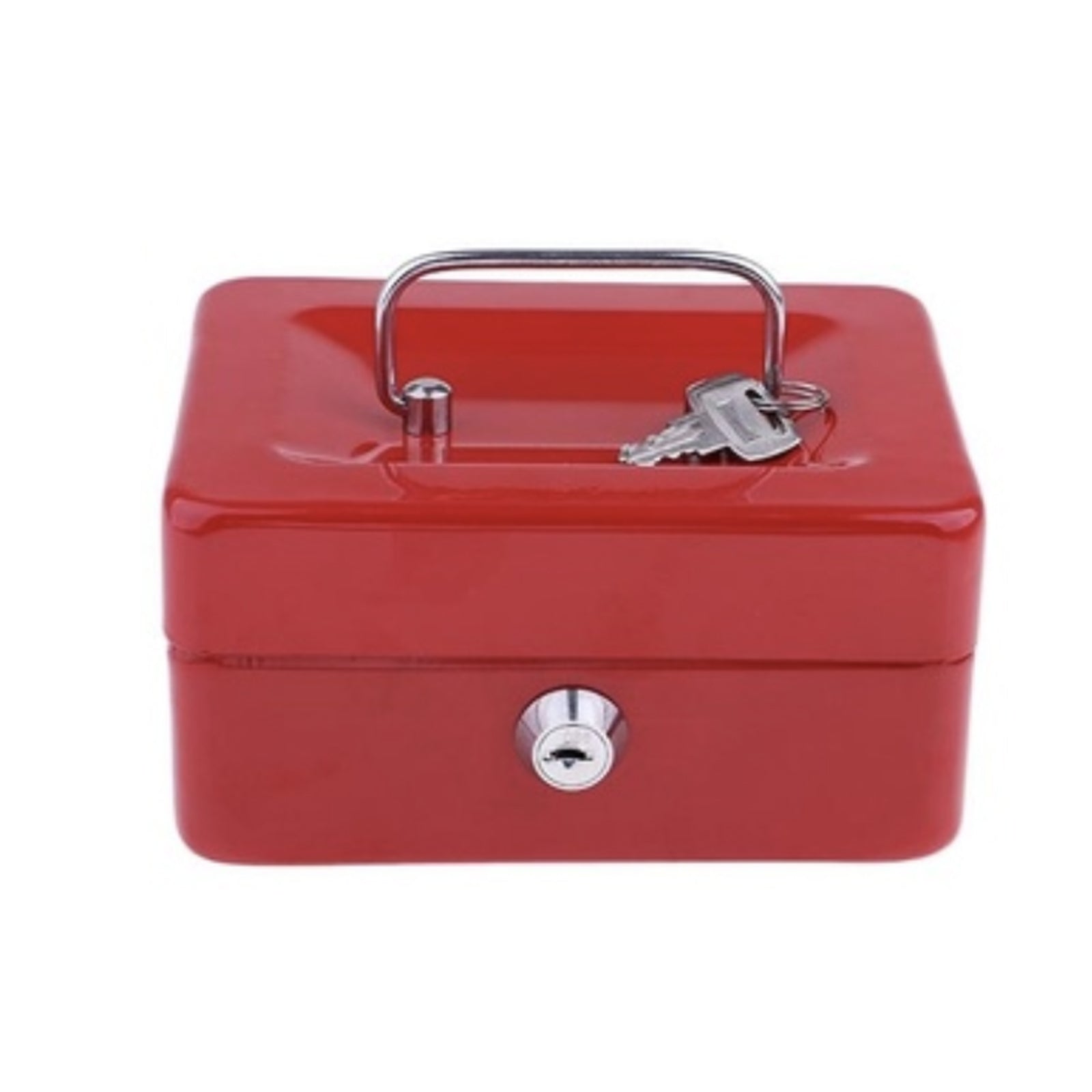 Lockable METAL CASH BOX Deposit Petty Cash Slot Money Safe Portable 2 Keys New 6