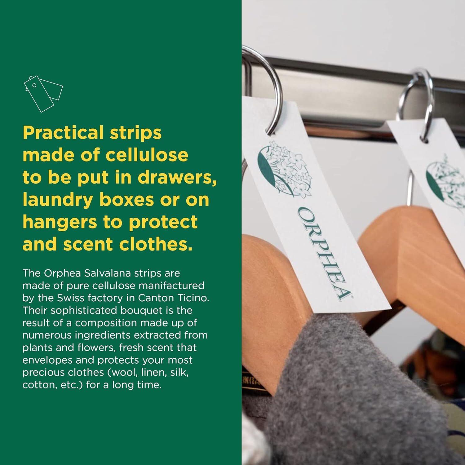 Orphea 12pcs Clothes Protector Natural Flower Floral Scented Strips for Drawers/Closets 5