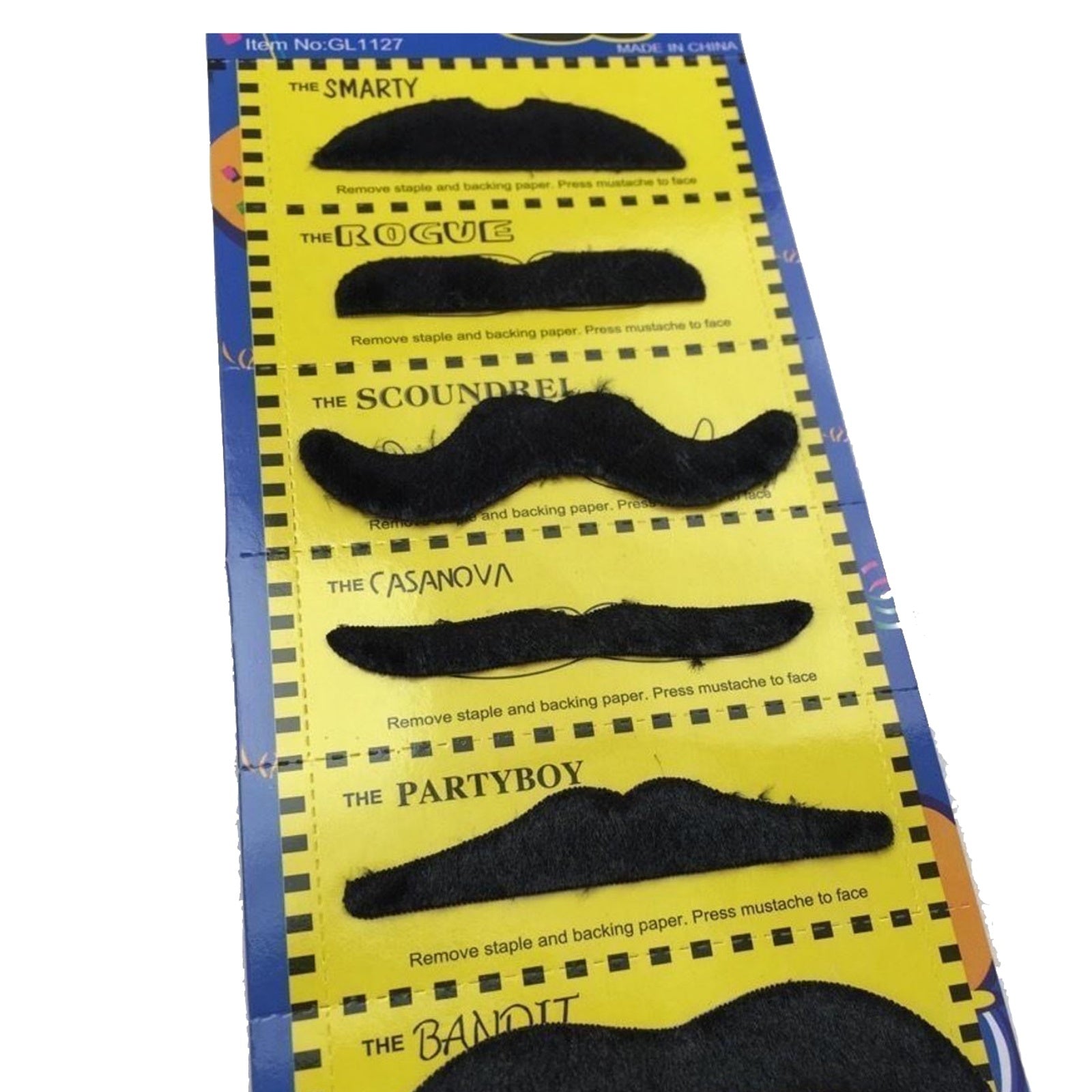 2-pc-Set Rainbow Umbrella Hat + 70s Fake Moustache Costume Props Novelty Fancy 8