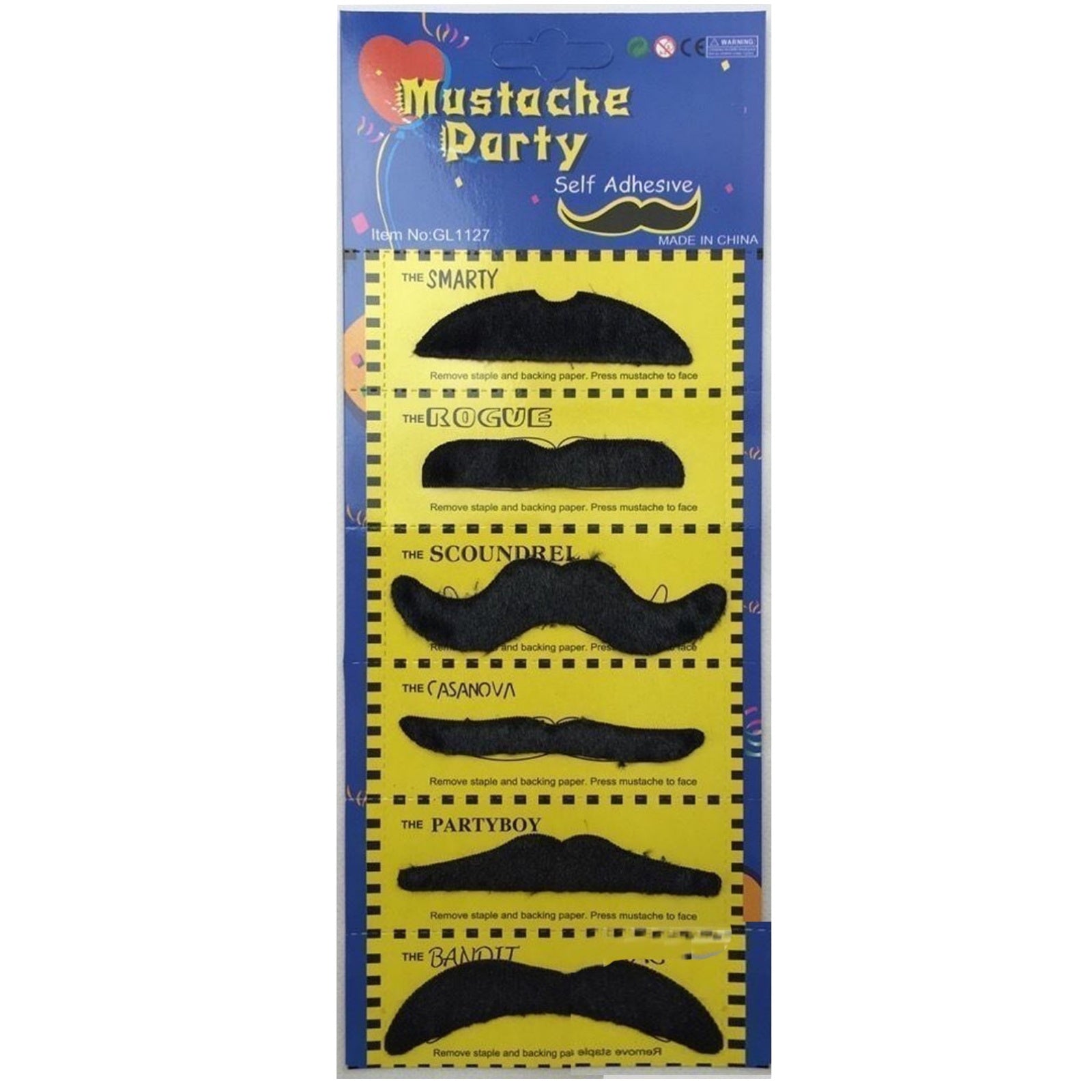 2-pc-Set Rainbow Umbrella Hat + 70s Fake Moustache Costume Props Novelty Fancy 9