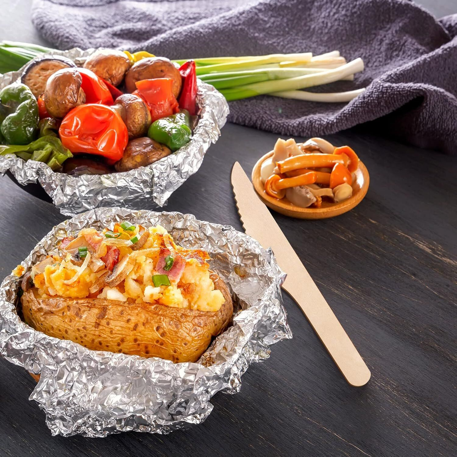 1800pcs 16.5cm Disposable Wooden Knives - Eco Friendly Cutlery - Extra Strong (Bulk) 3