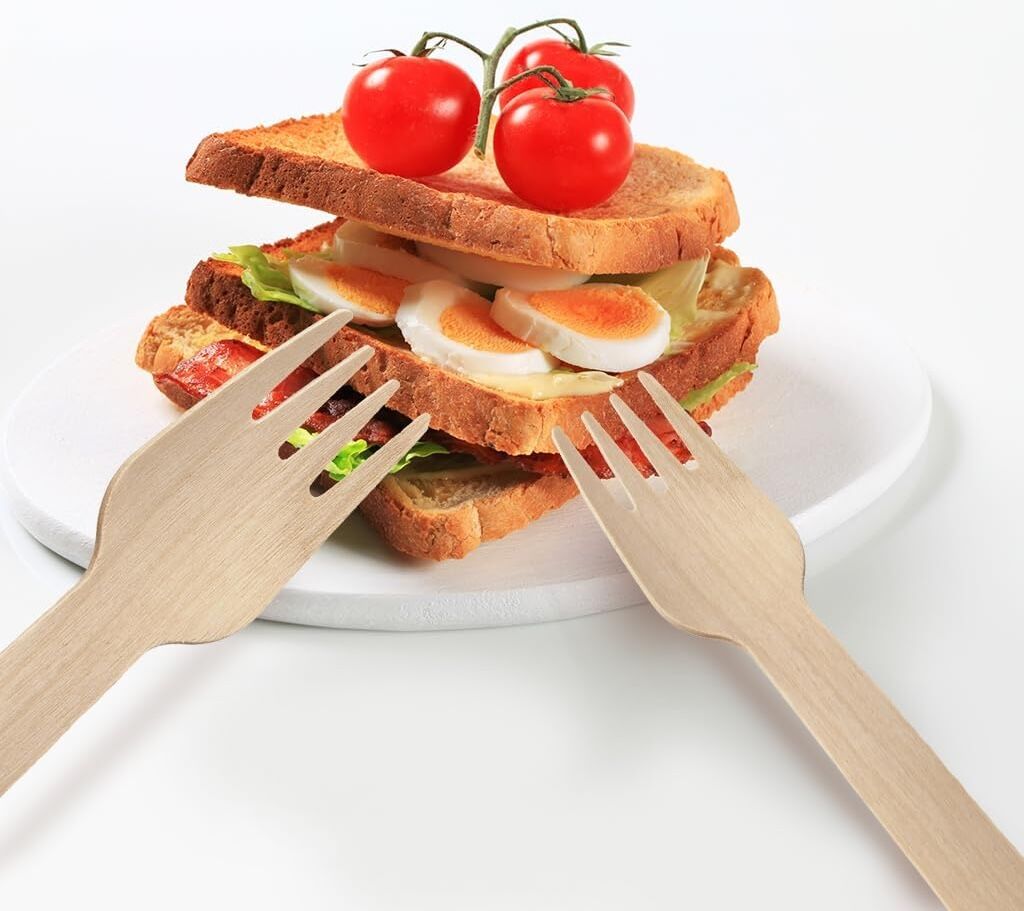 2400pcs Disposable Wooden Forks Eco Friendly Cutlery Extra Strong Bulk 4