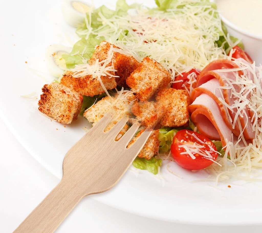 2400pcs Disposable Wooden Forks Eco Friendly Cutlery Extra Strong Bulk 5