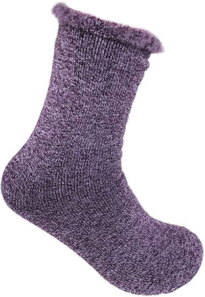 3 Pair Womens THICK THERMAL HEATED SOCKS Warm Winter Comfort Work Sox Ski Ladies 3