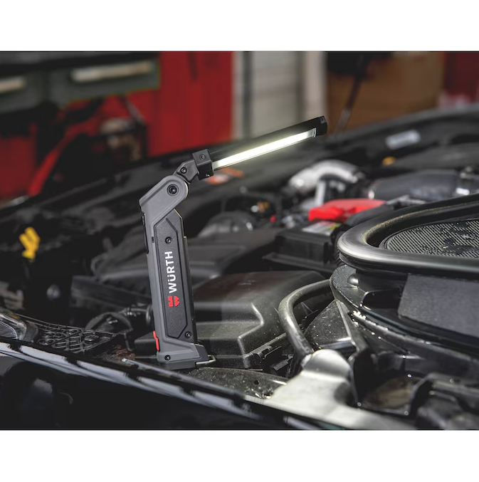 Wurth Cordless LED Handheld Work Lamp ERGOPOWER BEND+ – 700 Lumen, Folding Head, USB Rechargeable 5