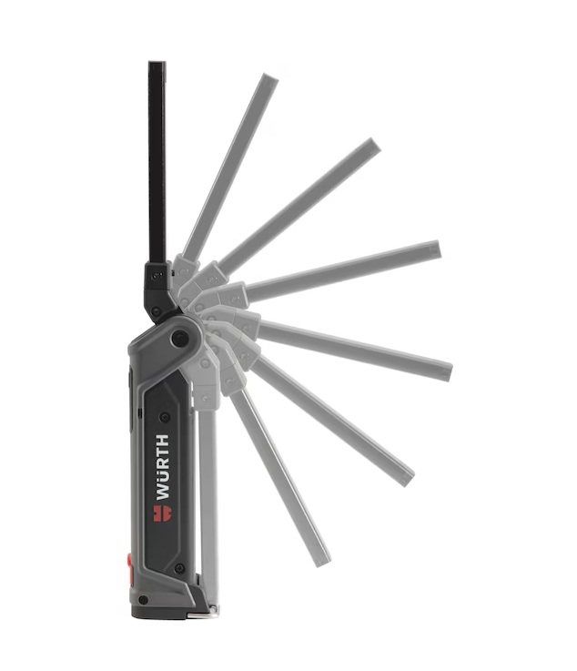 Wurth Cordless LED Handheld Work Lamp ERGOPOWER BEND+ – 700 Lumen, Folding Head, USB Rechargeable 9