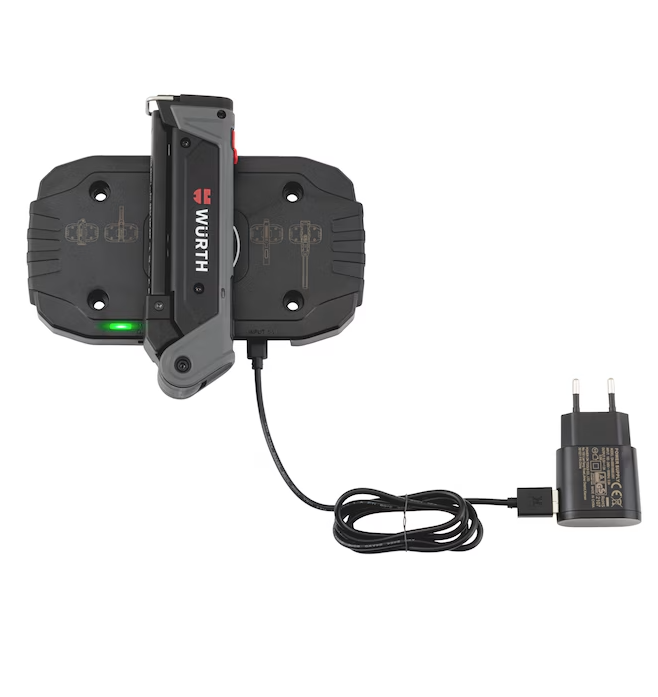 Wurth Cordless LED Handheld Work Lamp ERGOPOWER BEND+ – 700 Lumen, Folding Head, USB Rechargeable 11