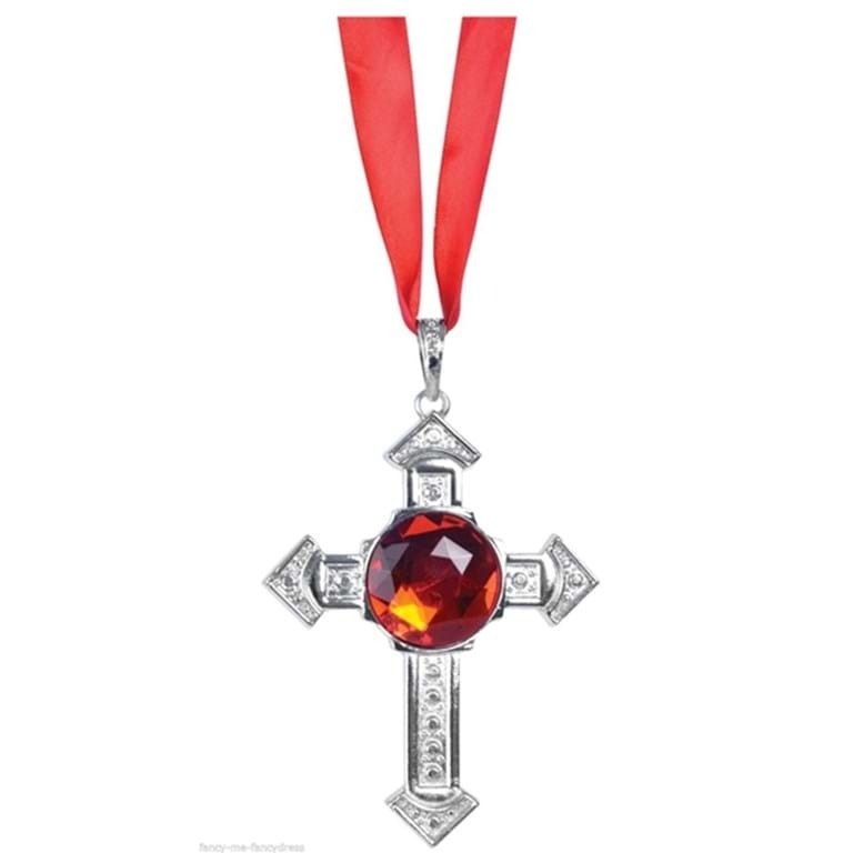 VAMPIRE NECKLACE Medallion Halloween Punk Star Costume Gothic Cross 4