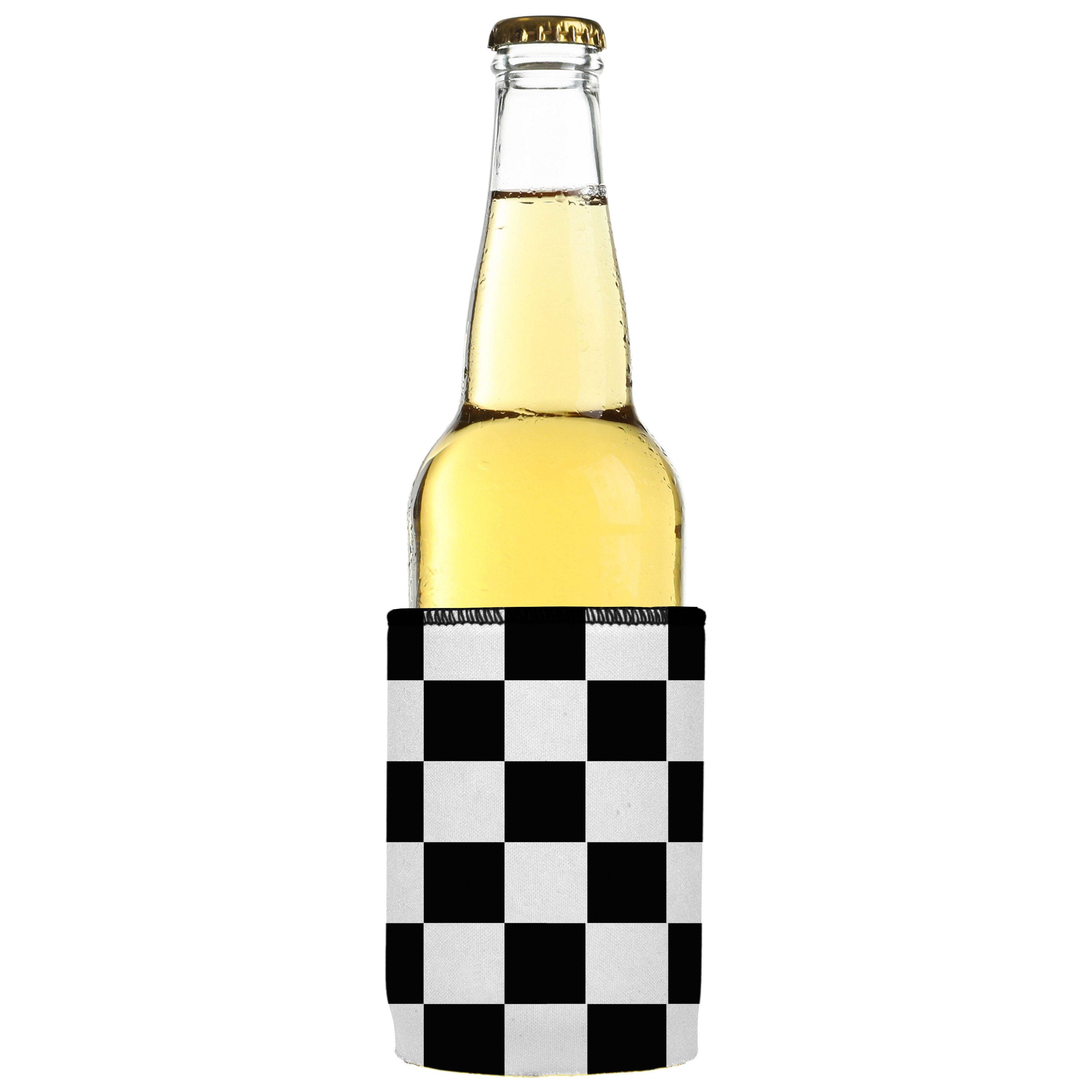 Large Checkerboard Stubby Cooler 2-Pack - Standard 3
