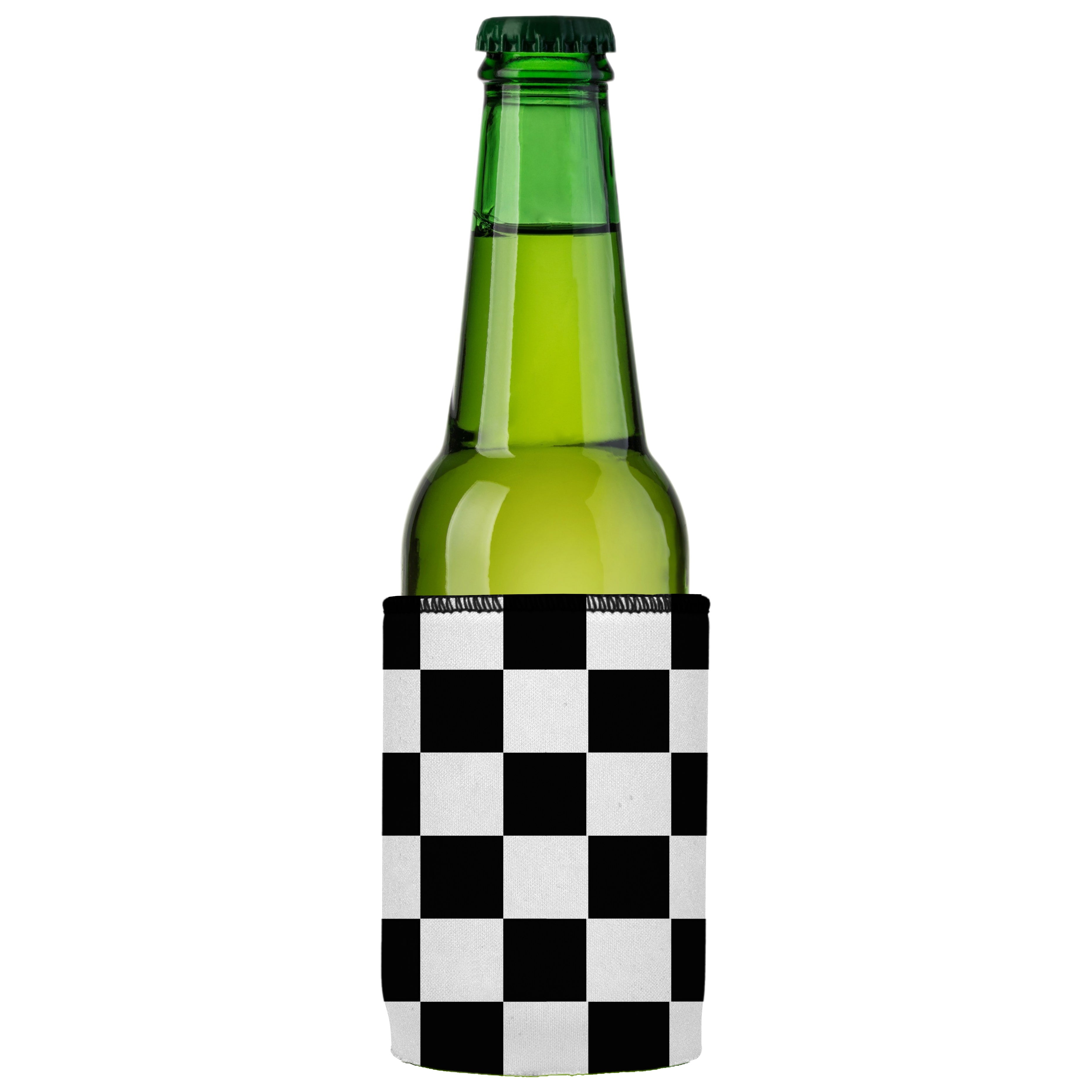 Large Checkerboard Stubby Cooler - Standard