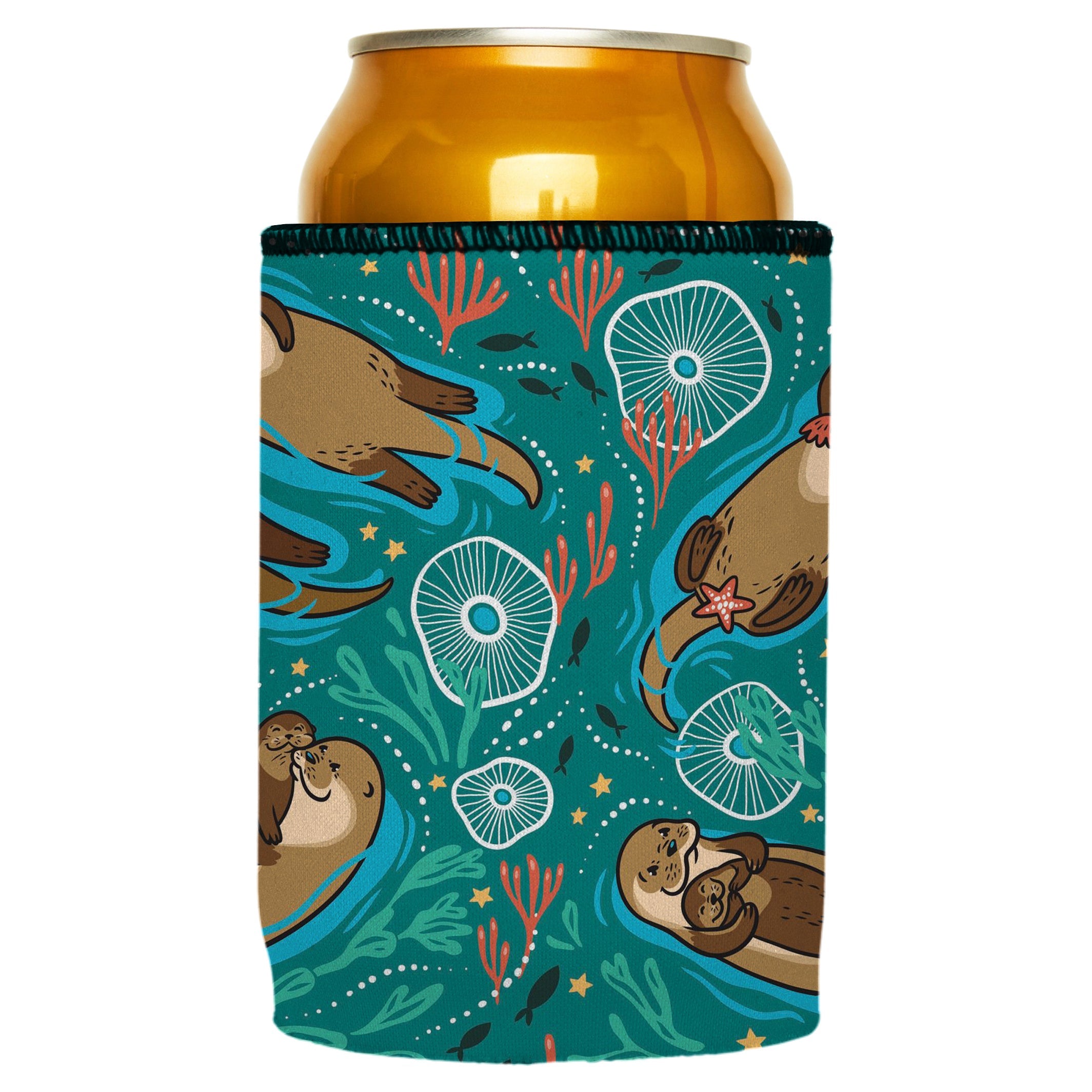Sea Otters Chillin Stubby Cooler - Standard 6