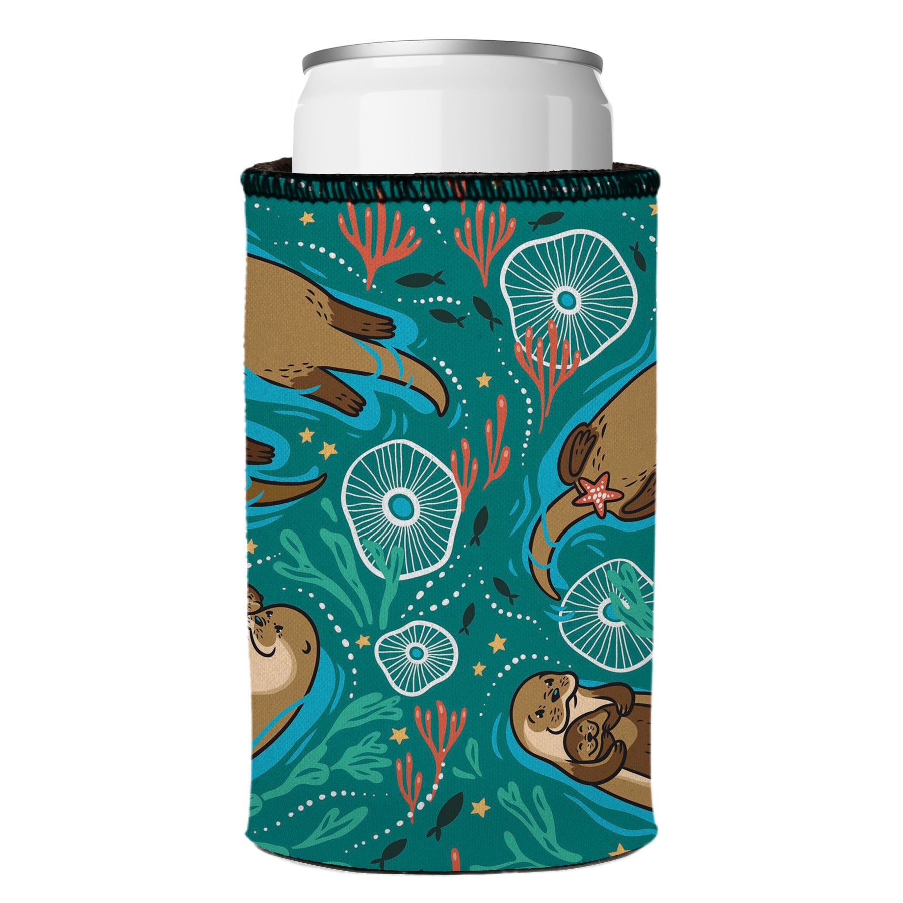 Sea Otters Chillin Stubby Cooler - Standard 7