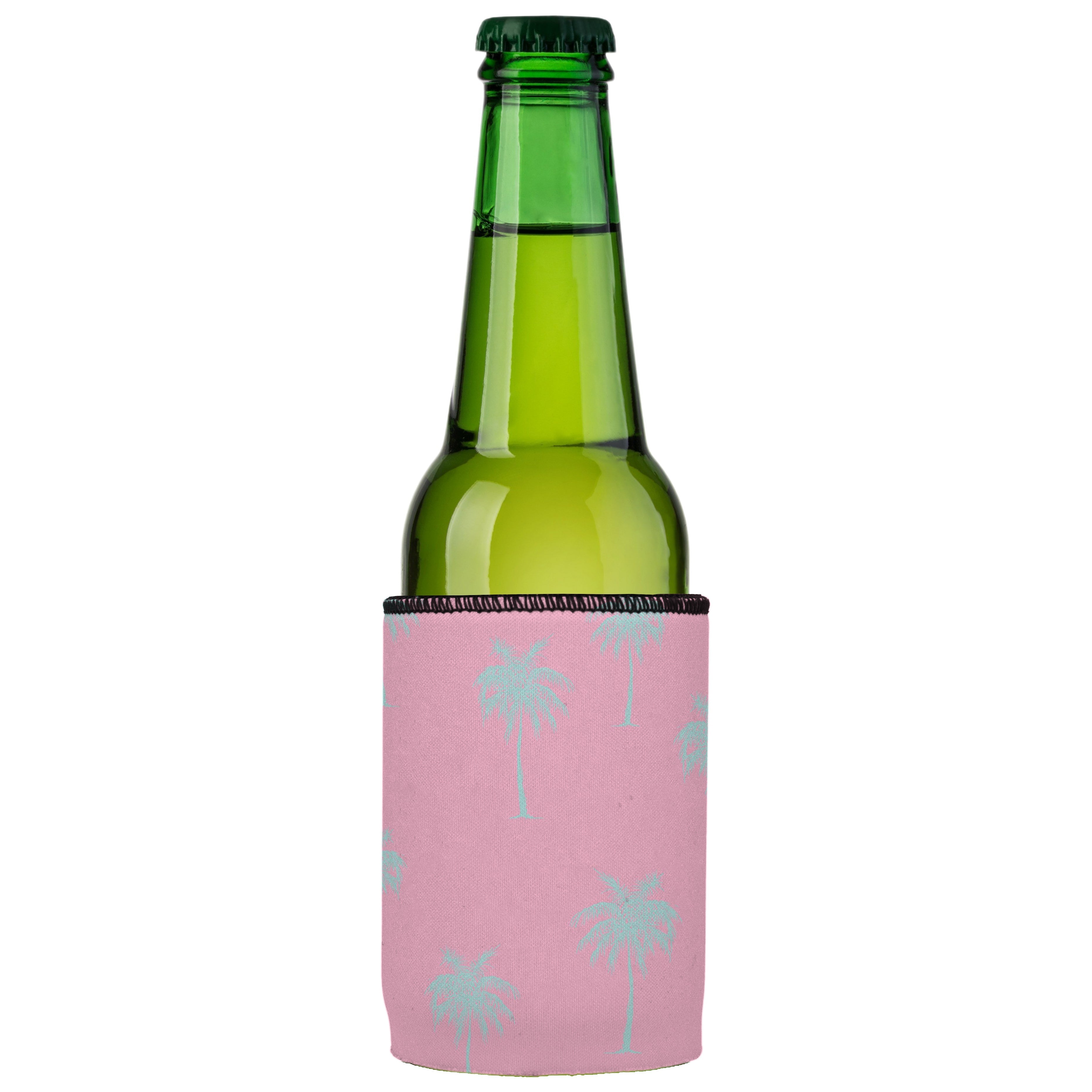 Palm Trees Aqua Pink Stubby Cooler 2-Pack - Standard 3