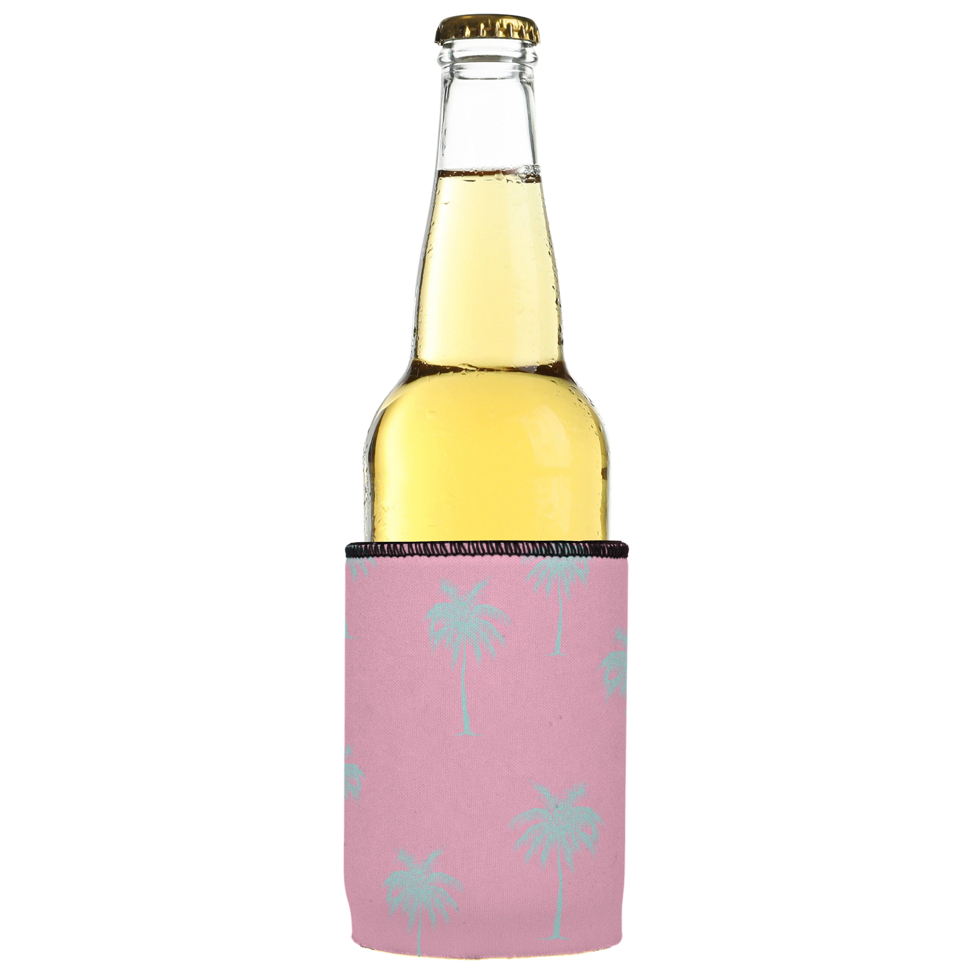 Palm Trees Aqua Pink Stubby Cooler 2-Pack - Standard 4