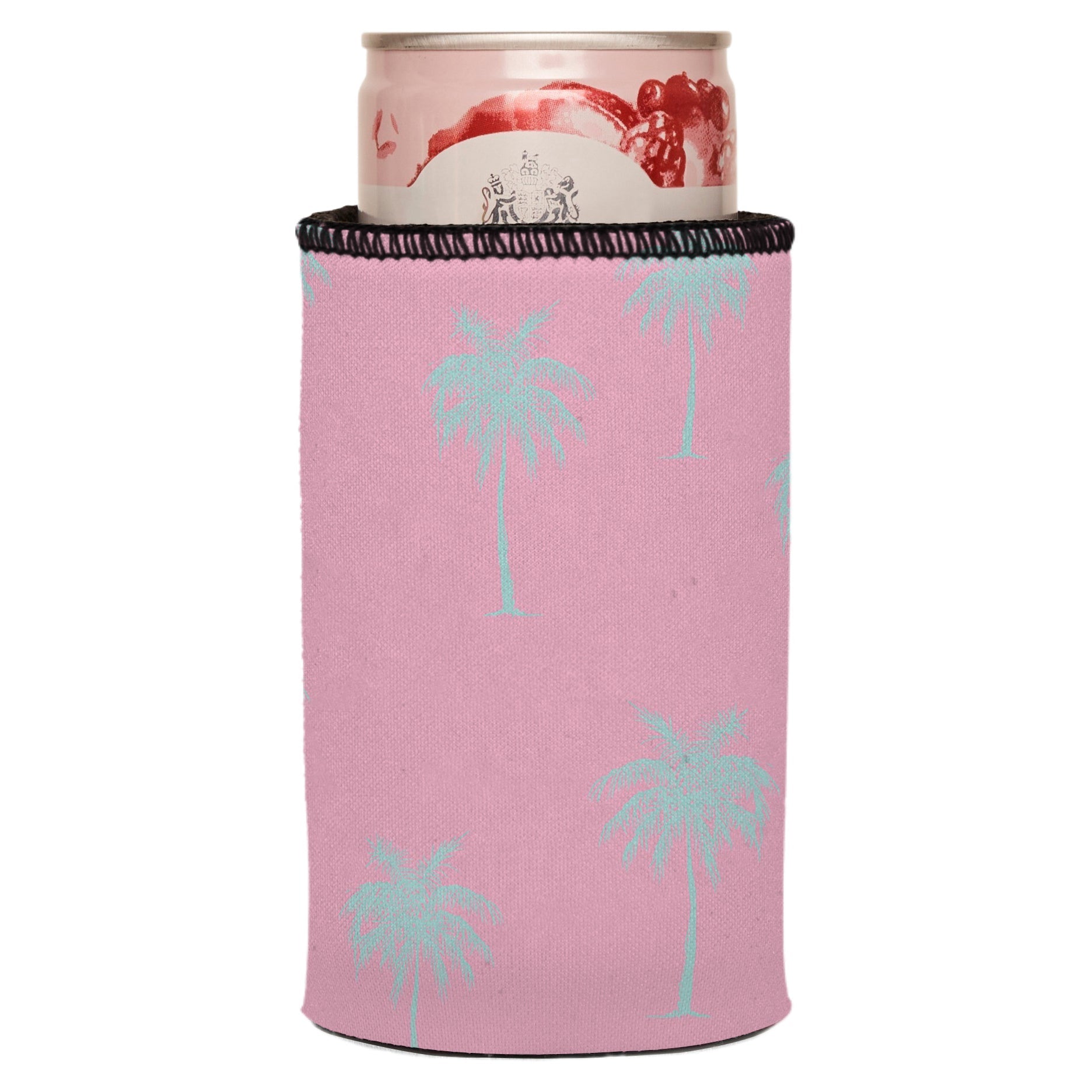 Palm Trees Aqua Pink Stubby Cooler - Standard 3