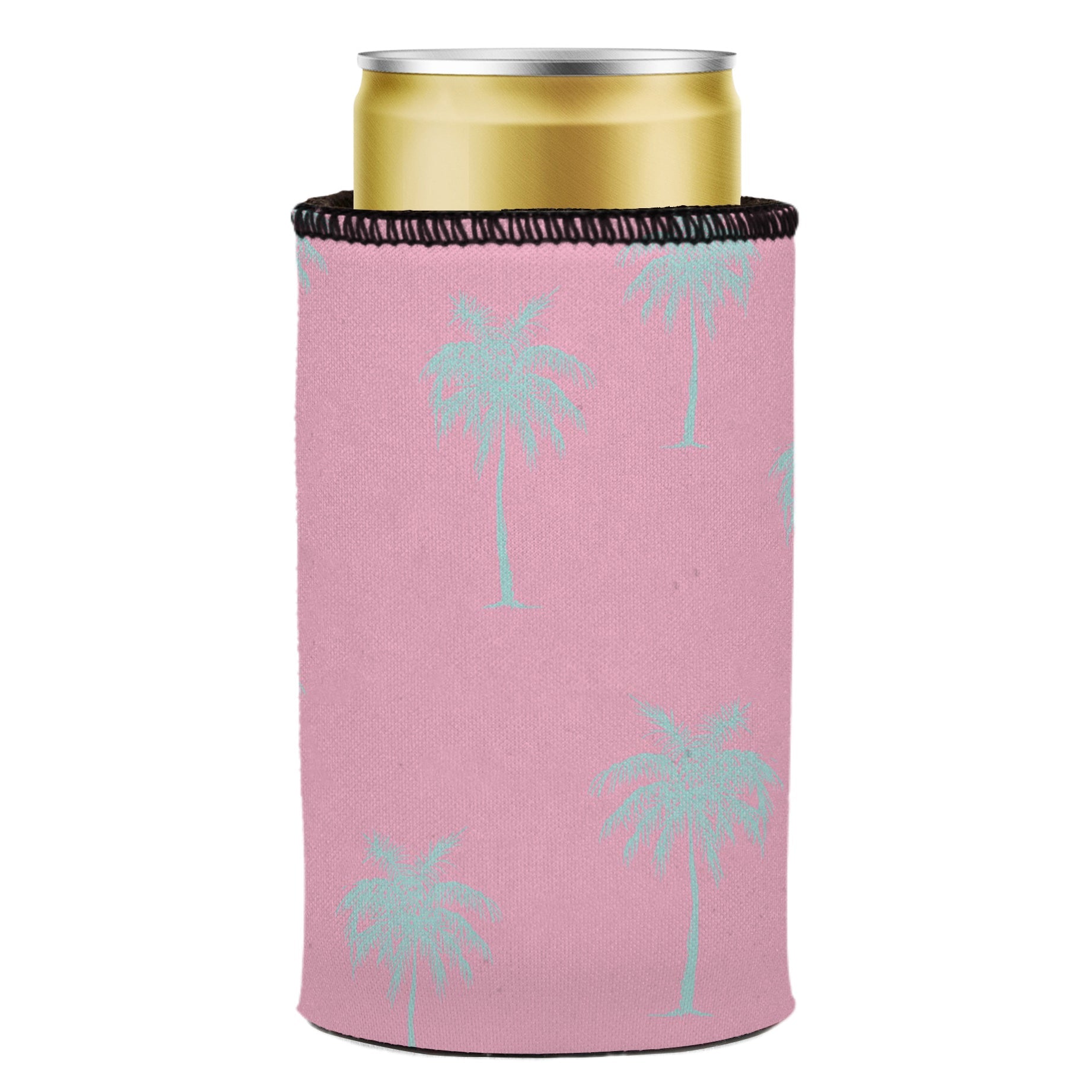 Palm Trees Aqua Pink Stubby Cooler - Standard 5