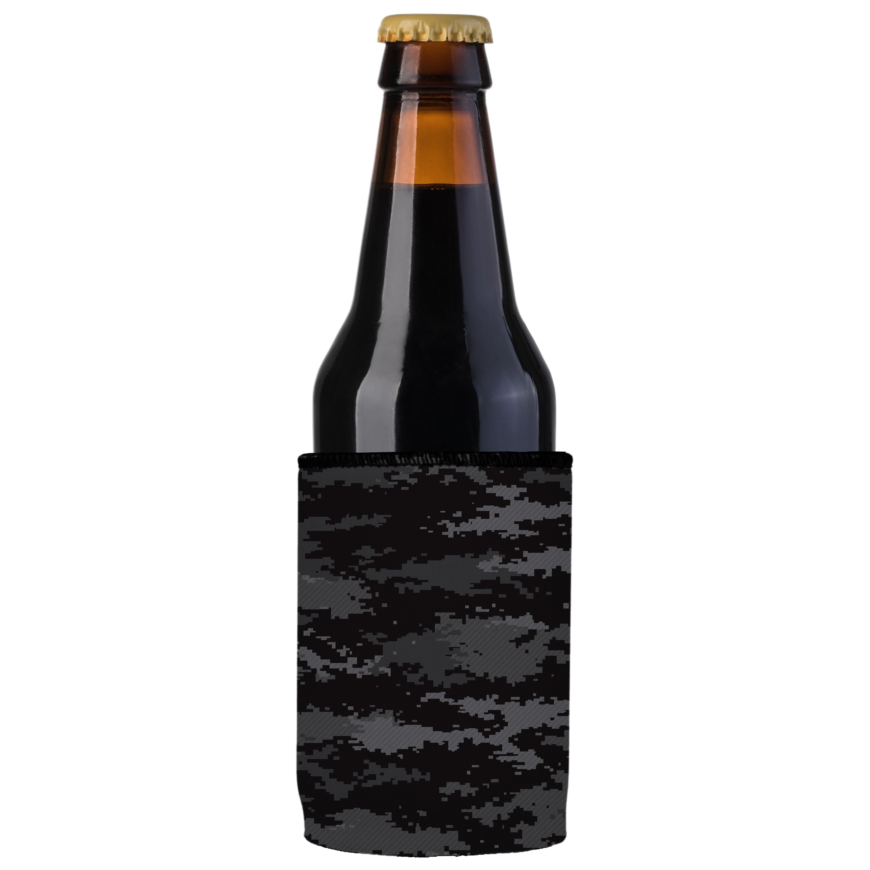 Digital Pixel Black Camo Stubby Cooler - Standard 3