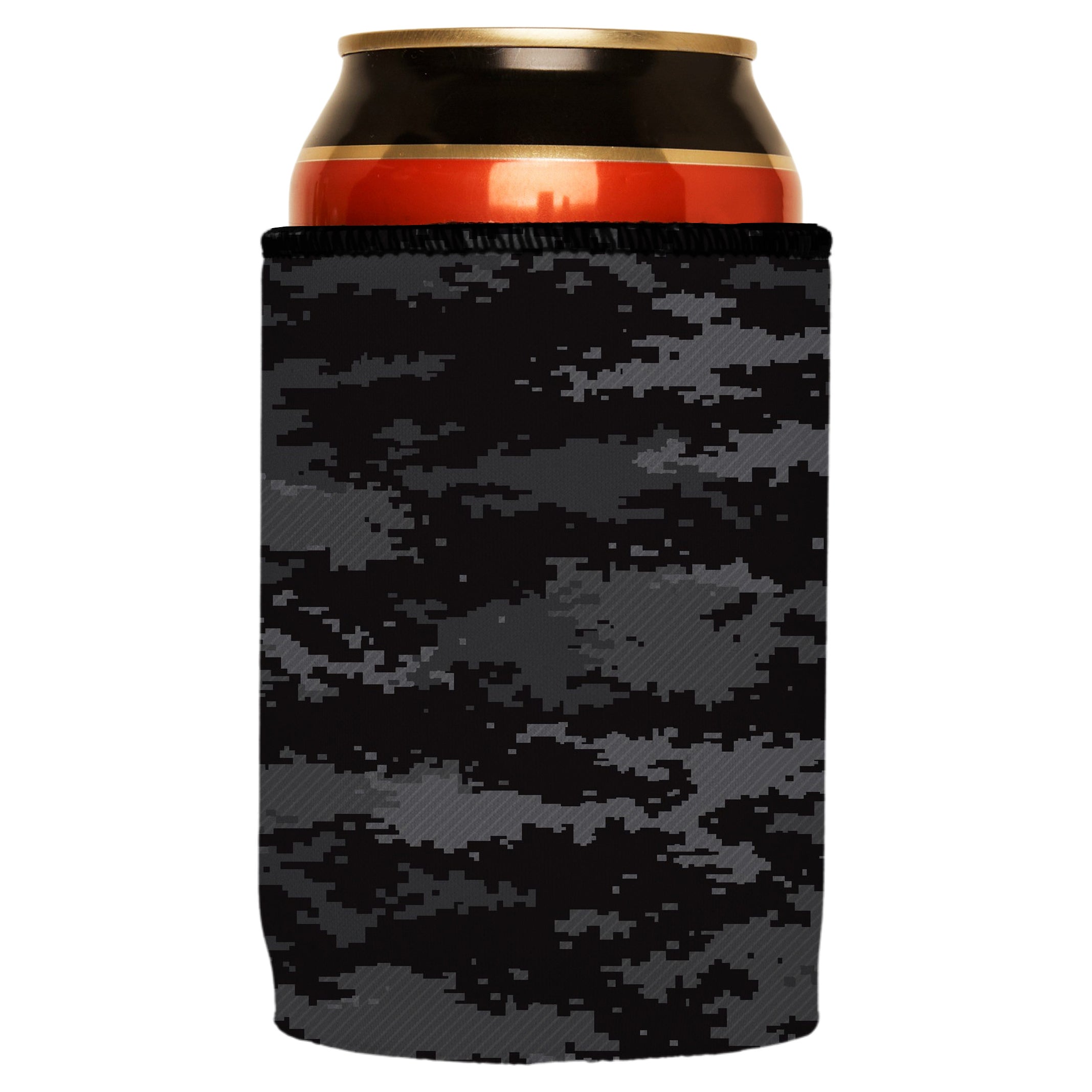 Digital Pixel Black Camo Stubby Cooler - Standard 5