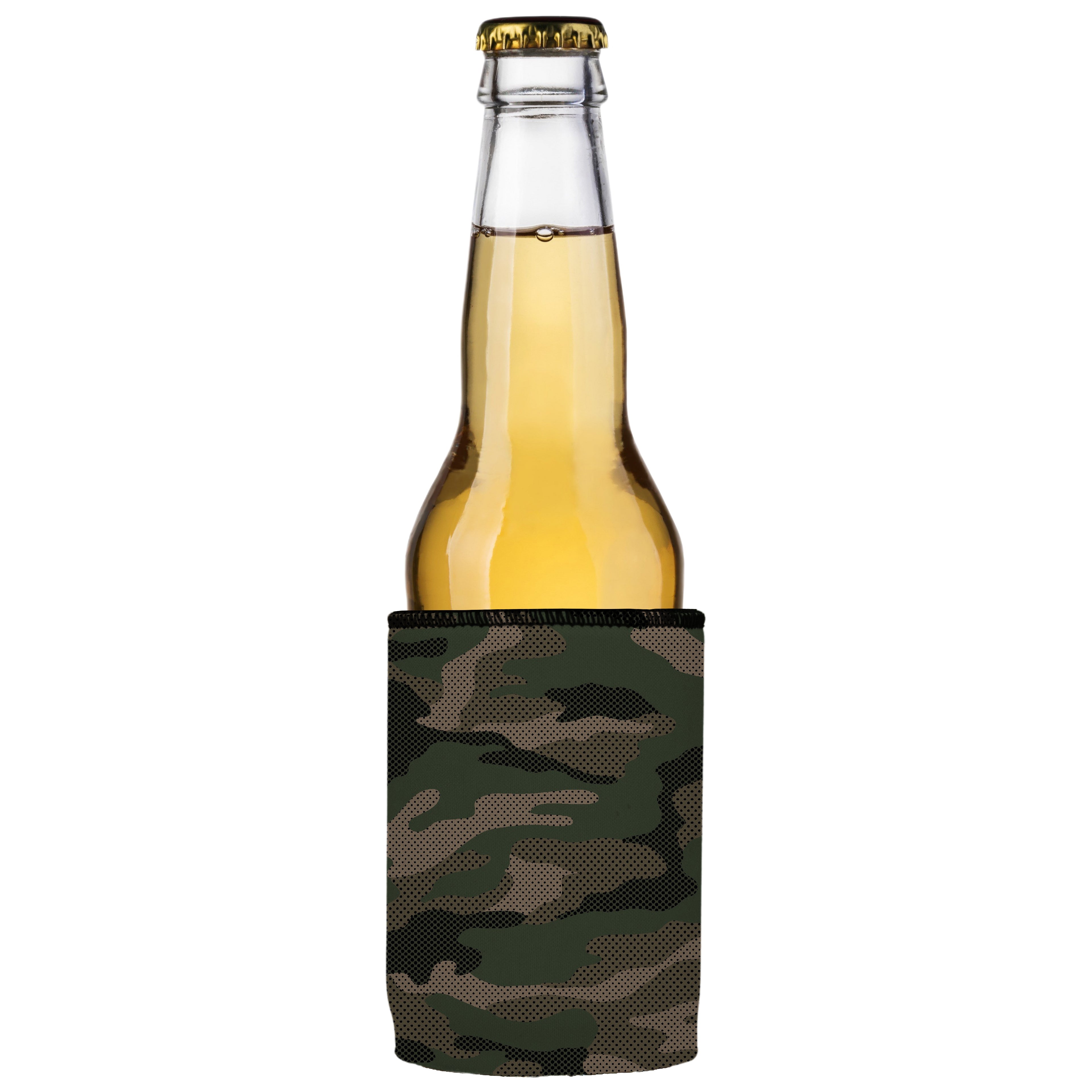 Green Camo Dot Pattern Stubby Cooler 2-Pack - Standard 4