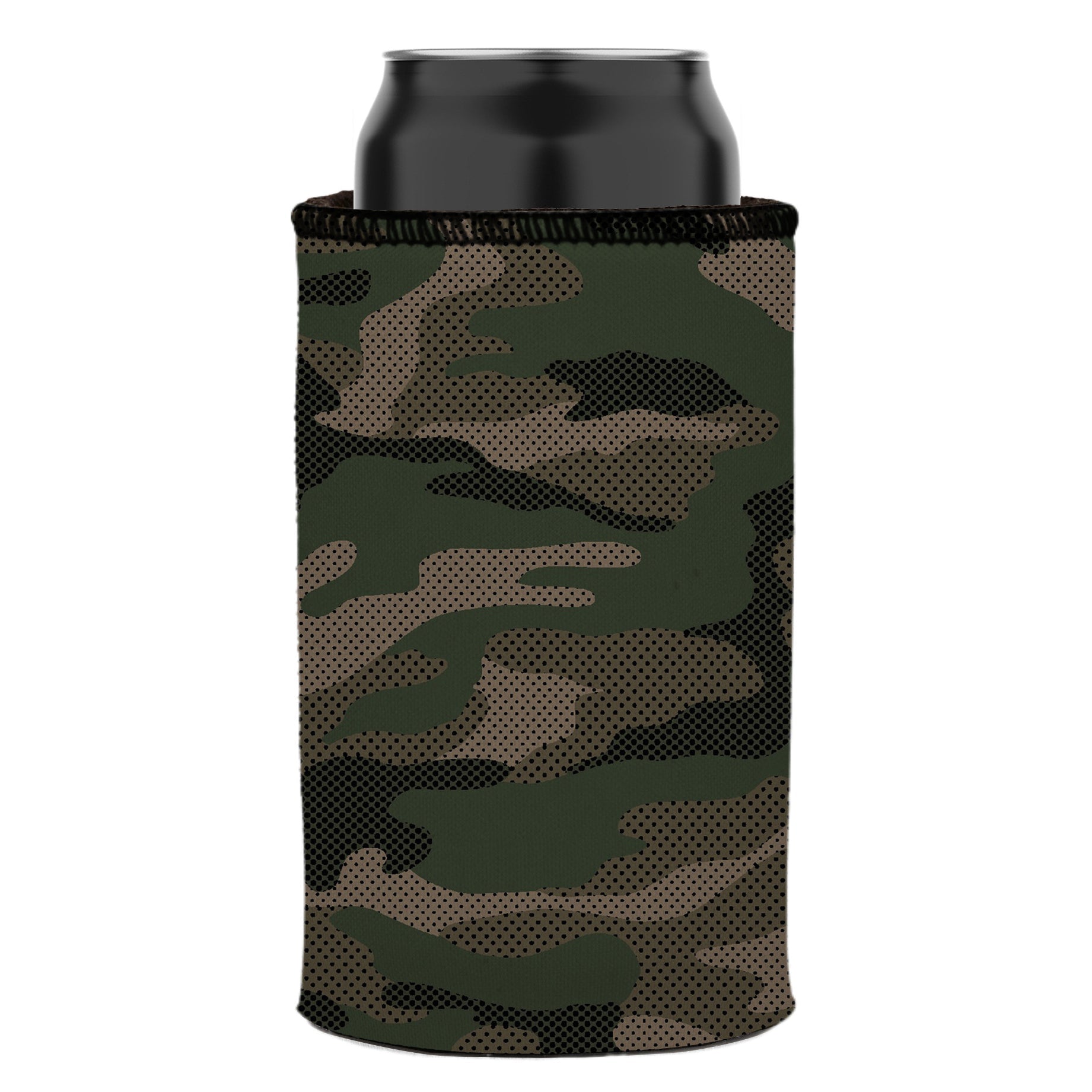 Green Camo Dot Pattern Stubby Cooler 2-Pack - Standard 5