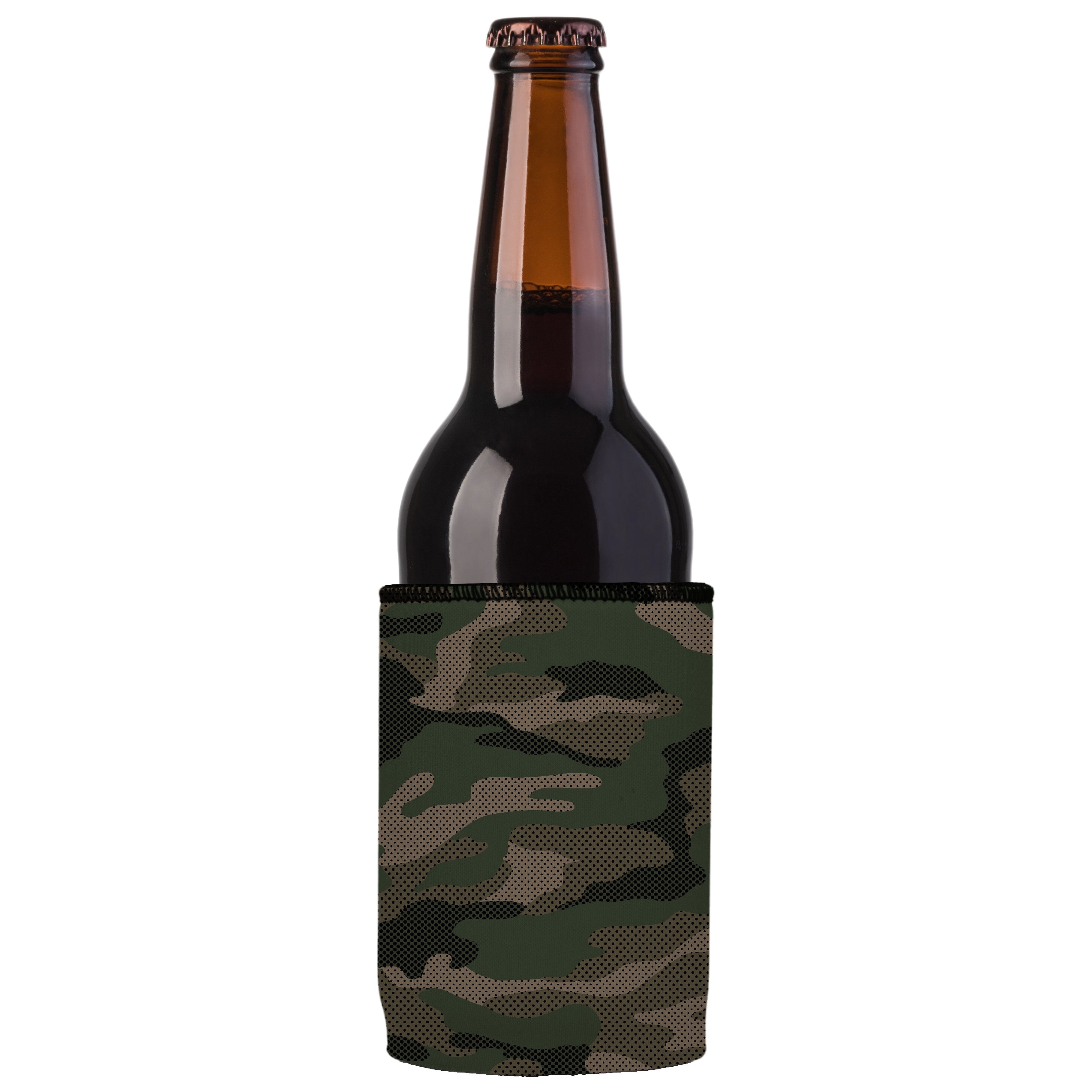 Green Camo Dot Pattern Stubby Cooler - Standard